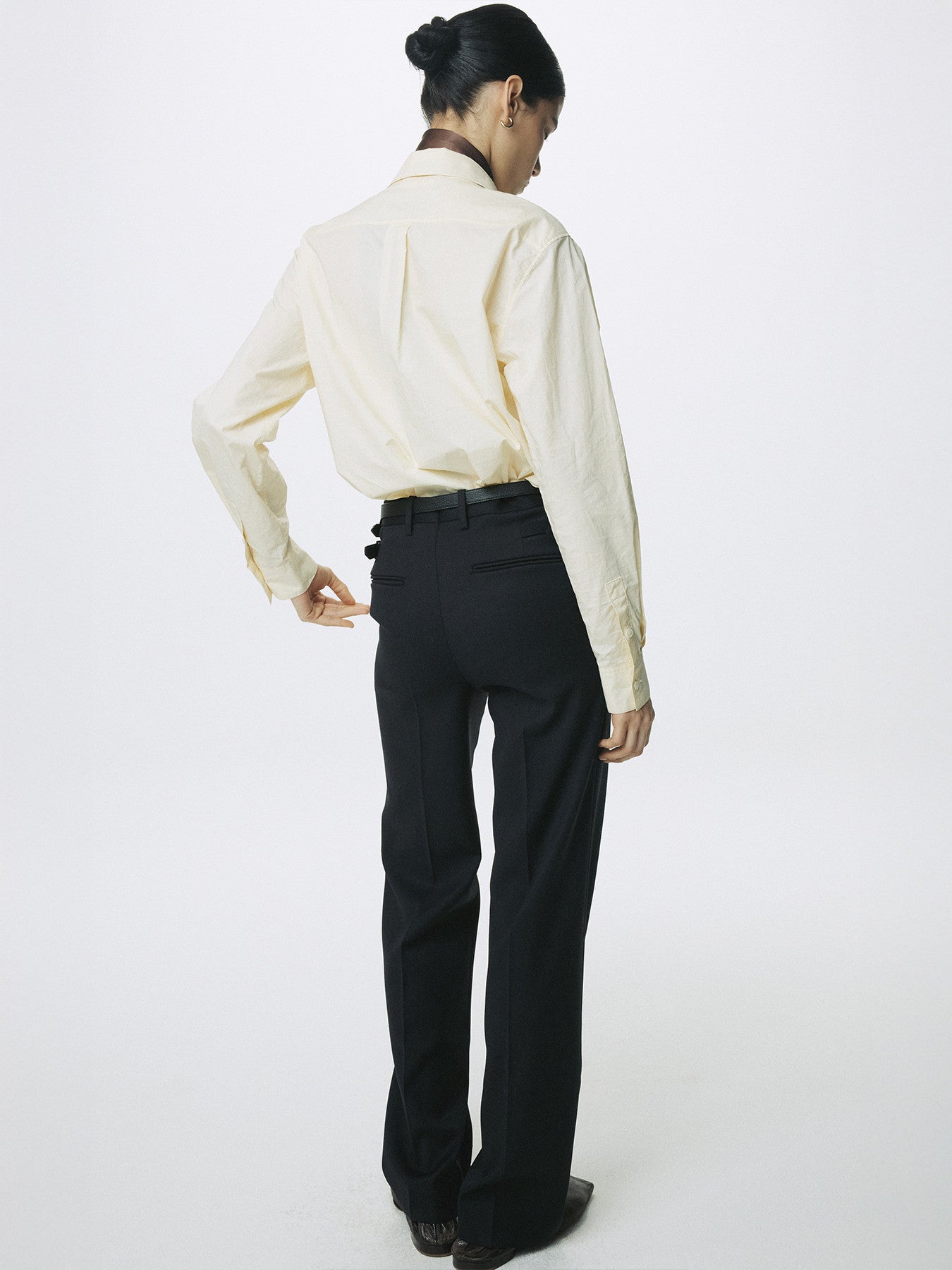 Tonywack - Wool Tailored Straight Trousers (Midnight) product image 8 | TRAB K-Fashion Australia