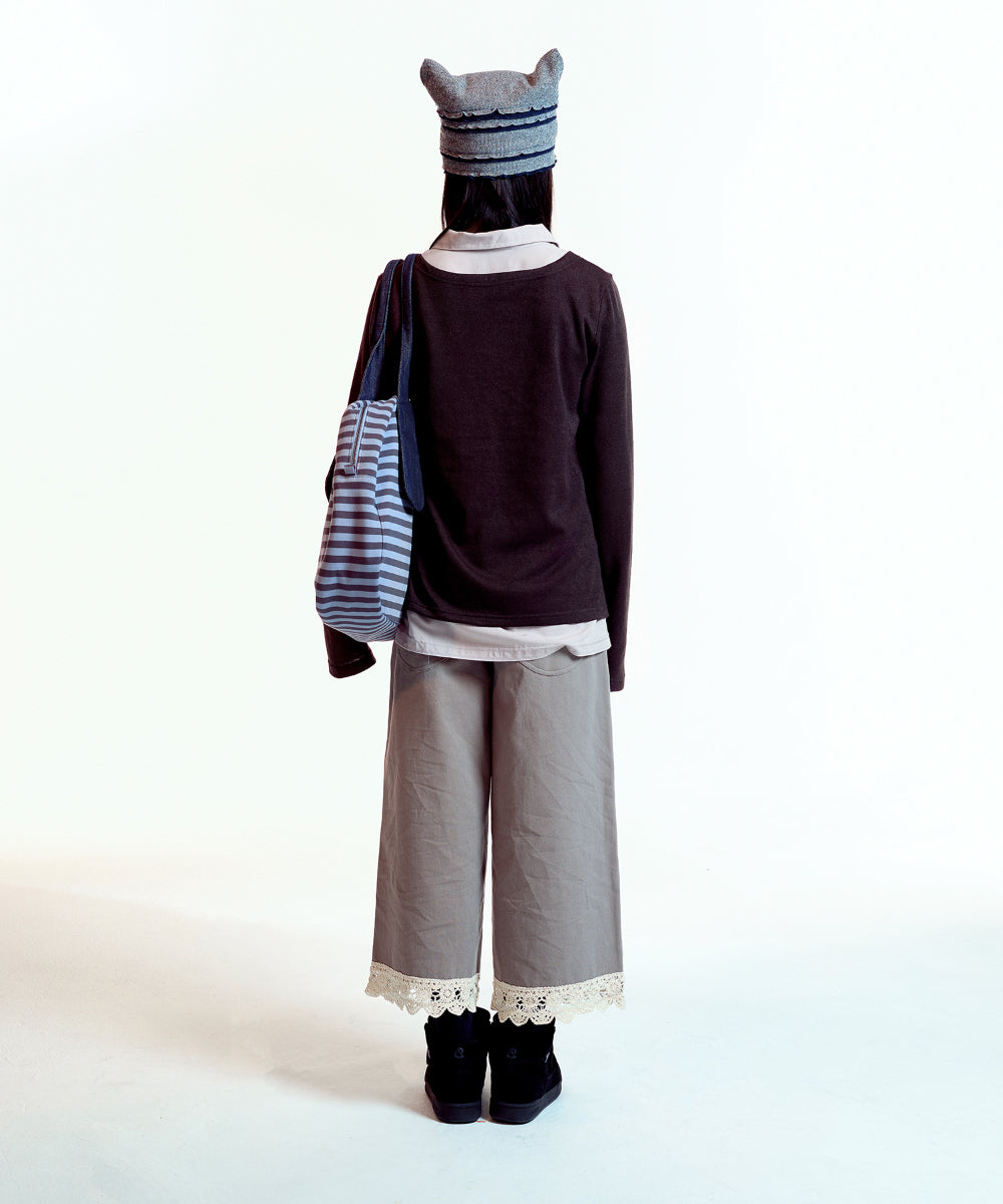 Coyseio - Knit Lace Pants (Ash Brown) product image 10 | TRAB K-Fashion Australia