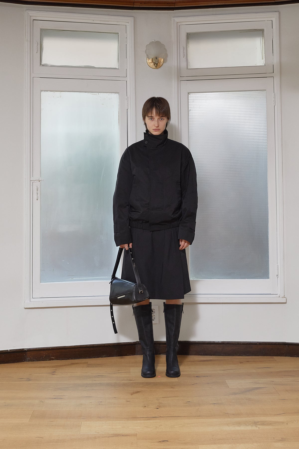 Matin Kim - Trench Bomber Jumper (Black) product image 16 | TRAB K-Fashion Australia