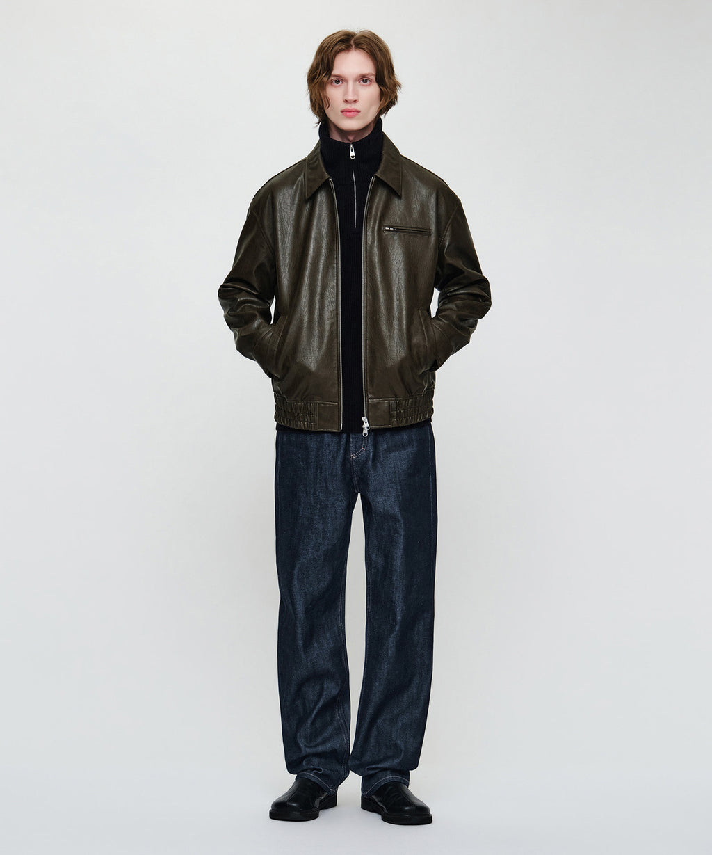 Marithe & Francois Girbaud - Faux Leather Collar Jacket (Brown) product image 5 | TRAB K-Fashion Australia