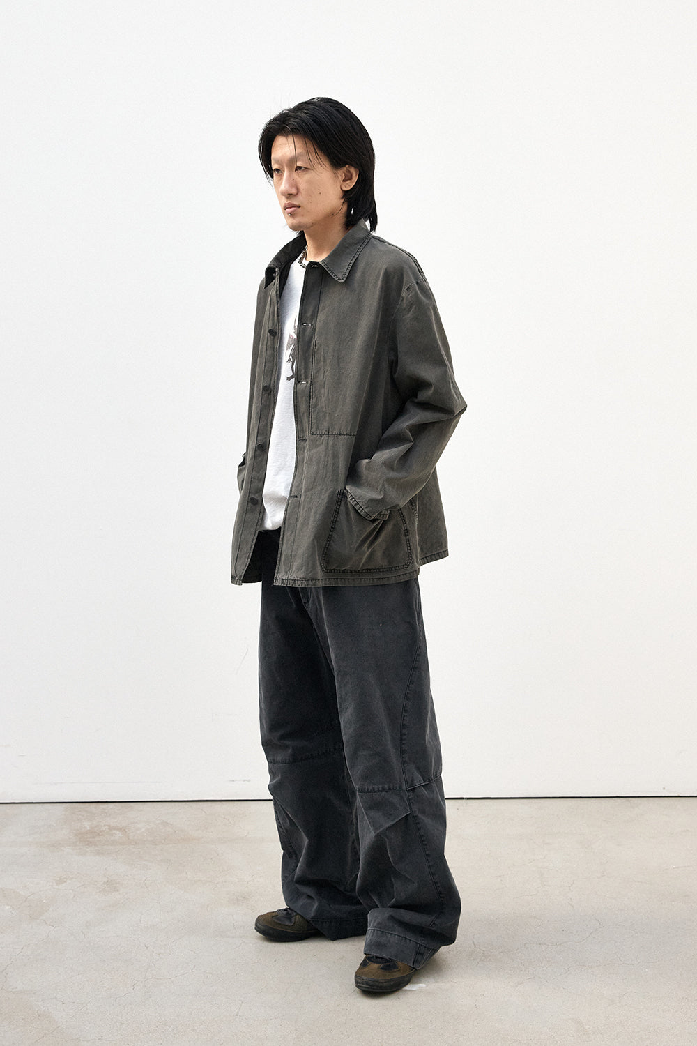 Hatchingroom - Wide Vented Pants (Charcoal) product image 12 | TRAB K-Fashion Australia