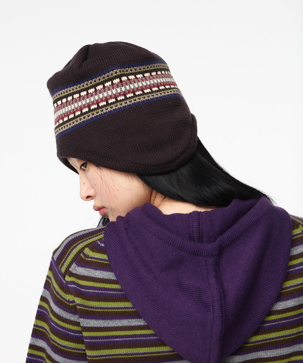 Coyseio - Stripe Knit Hoodie (Purple) product image 6 | TRAB K-Fashion Australia