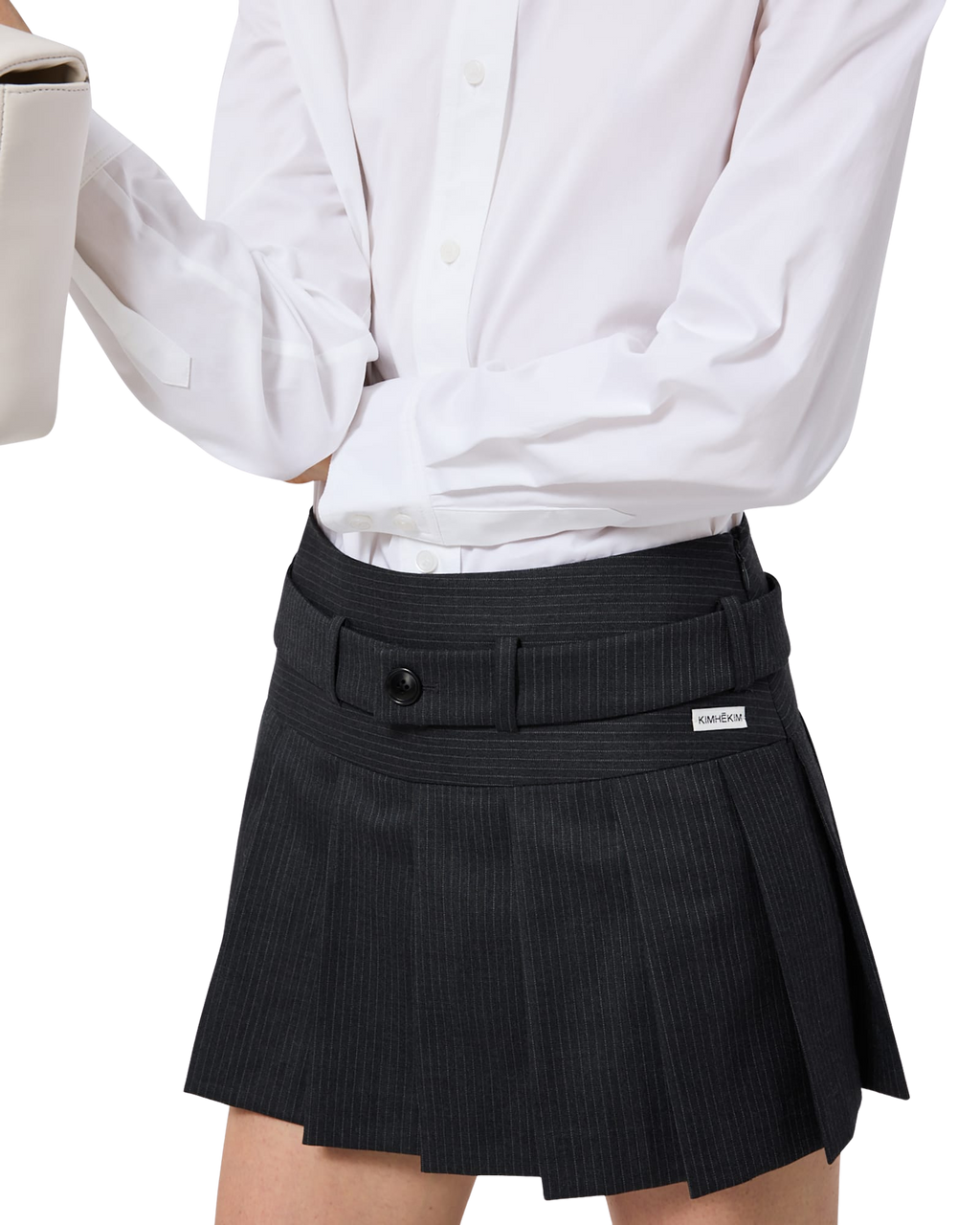 Kimhe Kim - Belted Mini Skirt (Grey) product image 11 | TRAB K-Fashion Australia