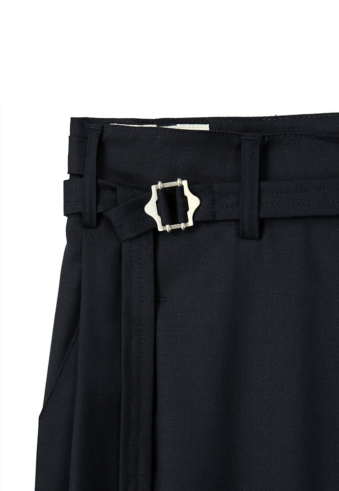 Art if acts - Belted Wool Side Two Tuck Pants (Black) product image 11 | TRAB K-Fashion Australia