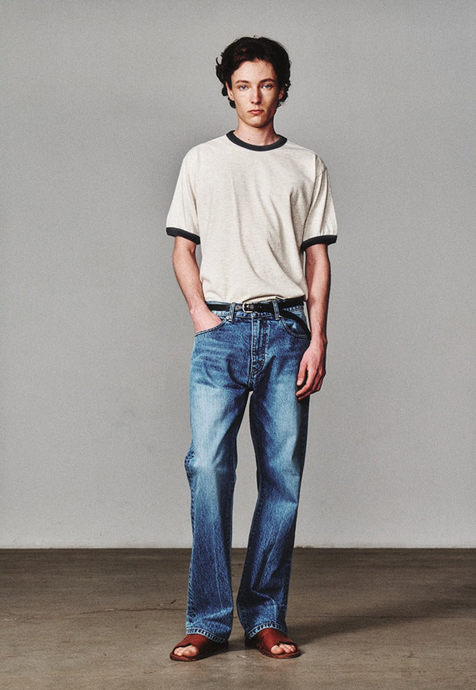 Art if acts - Ringer Tee (Oat/Navy) product image 1 | TRAB K-Fashion Australia