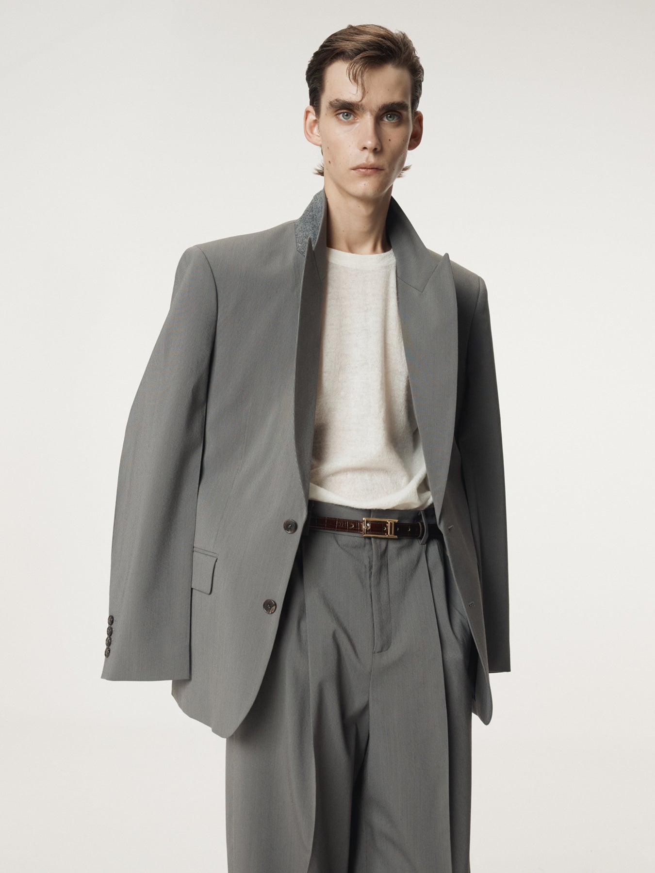 Recto - Structured Single Suit Jacket (Midnight Grey) product image 4 | TRAB K-Fashion Australia