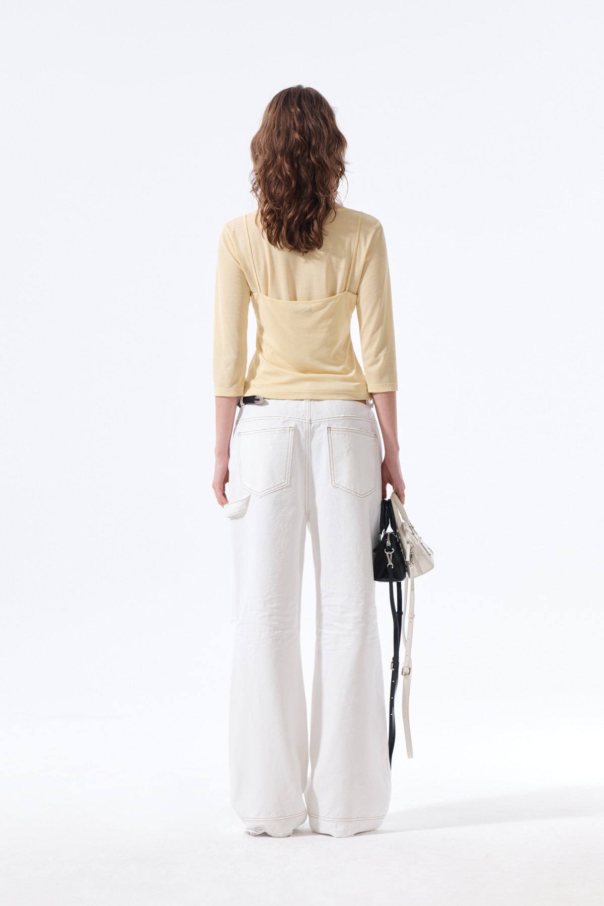 Matin Kim - 3/4 Sleeve Top & Tank Layered Set (Yellow) product image 9 | TRAB K-Fashion Australia