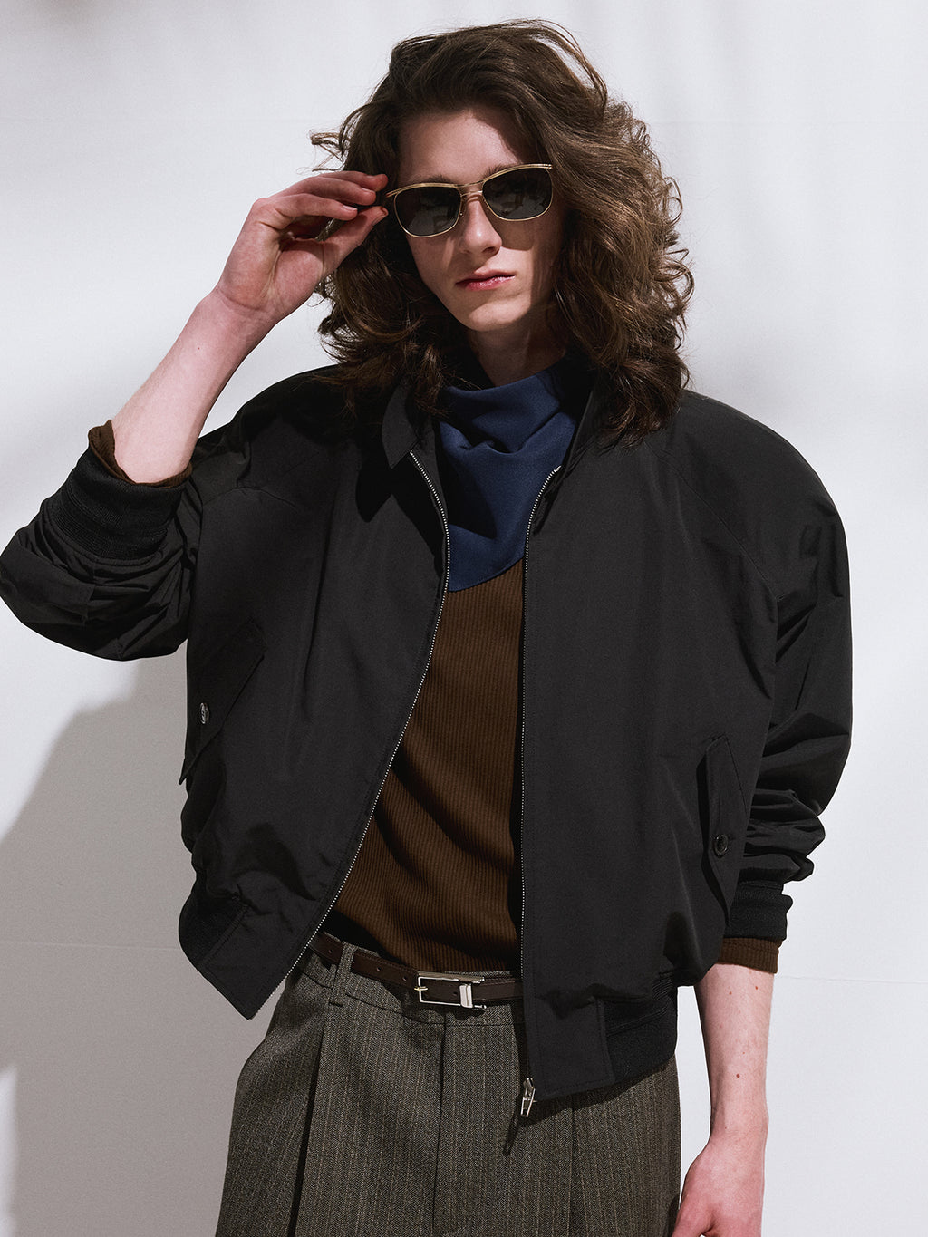 Recto - Crop Harrington Jumper (Black) product image 4 | TRAB K-Fashion Australia