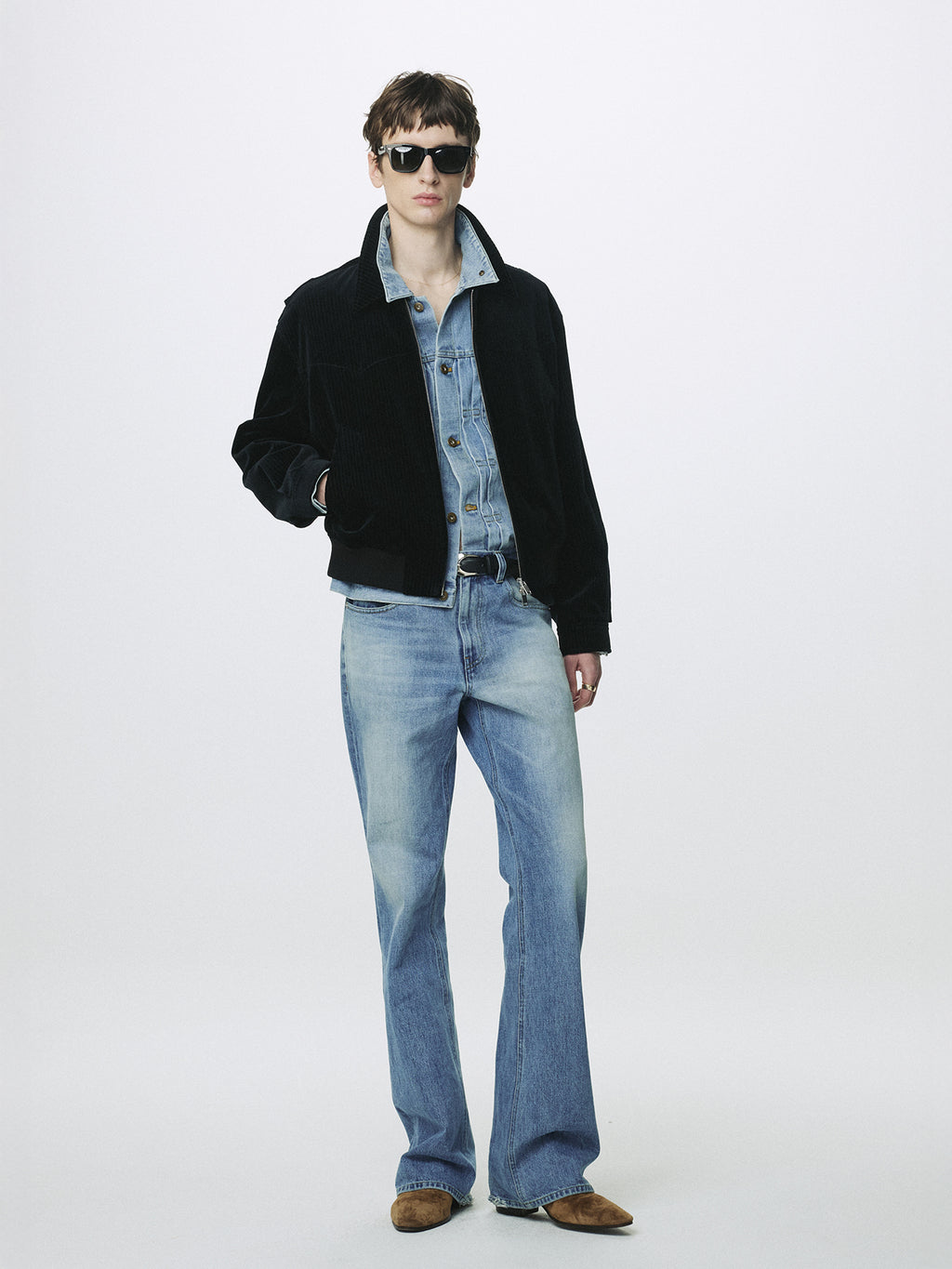 Tonywack - Ribbed Velvet Western Blouson (Black) product image 4 | TRAB K-Fashion Australia