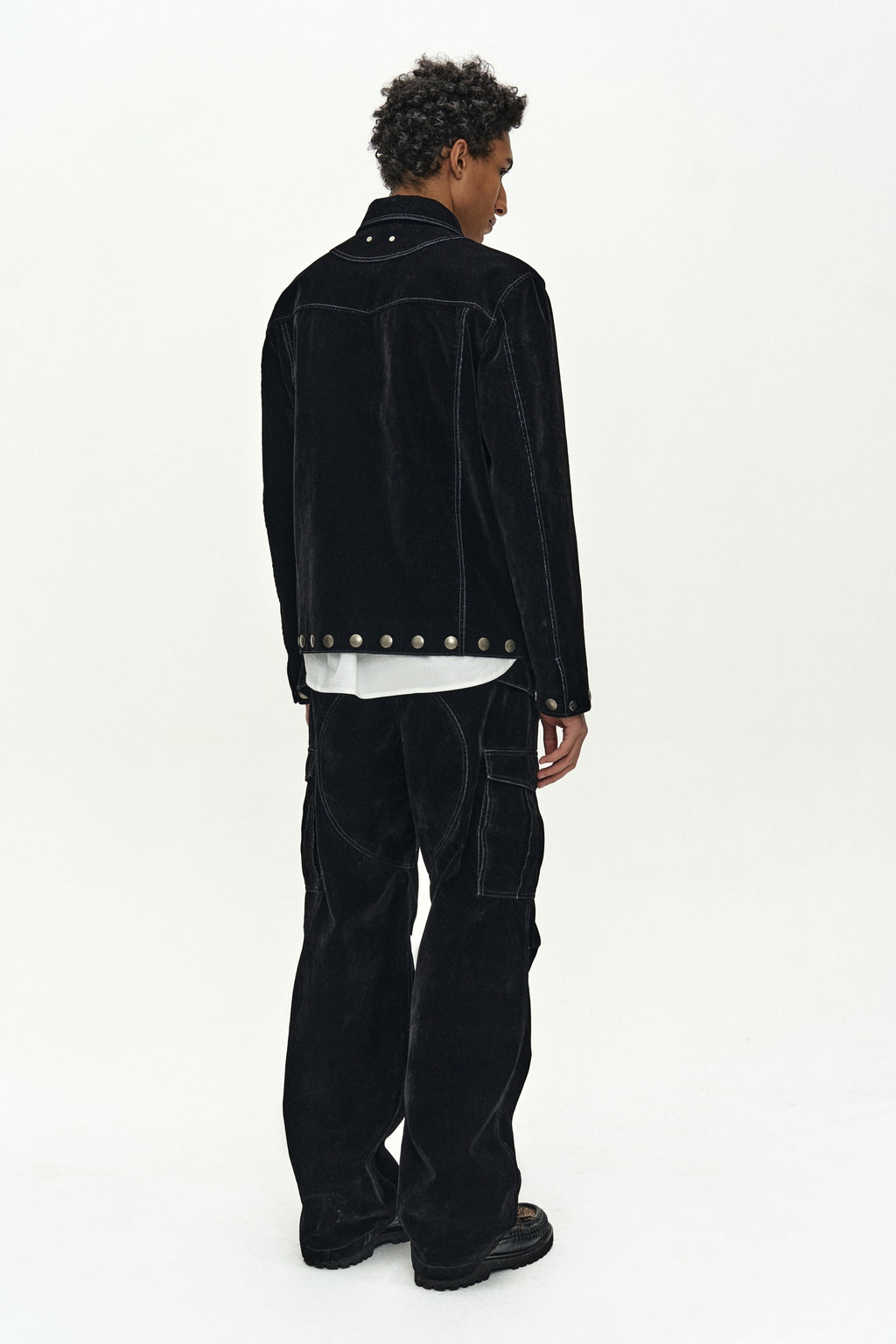 Andersson Bell - Atlanta Flock Velvet Jacket (black) (Black) product image 6 | TRAB K-Fashion Australia