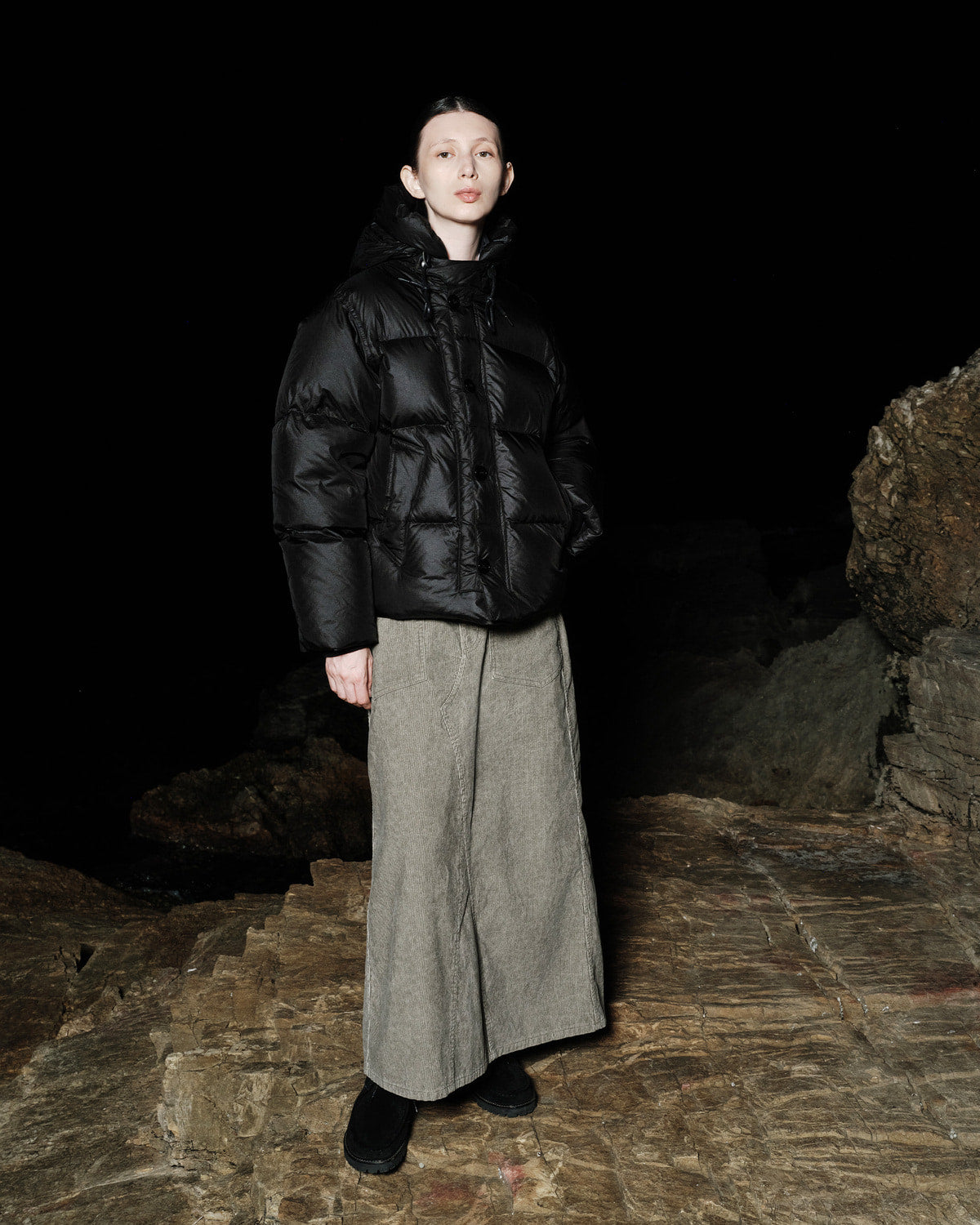 Eastlogue - M-35 Wide Skirt (Sand Corduroy) product image 1 | TRAB K-Fashion Australia