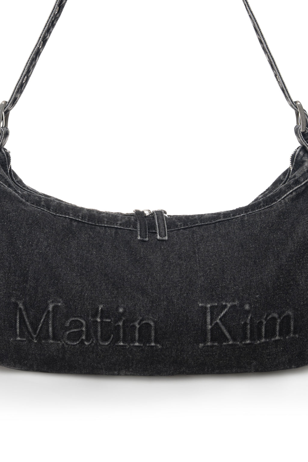 Matin Kim - Matin Dust Denim Side Pocket Bag (Black) product image 4 | TRAB K-Fashion Australia