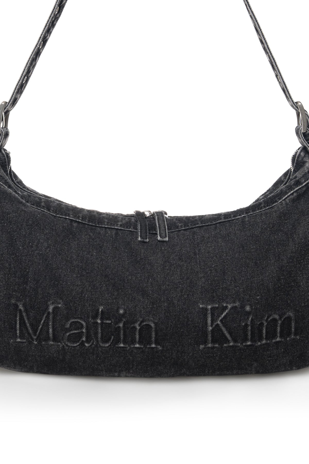 Matin Kim - Matin Dust Denim Side Pocket Bag (Black) product image 4 | TRAB K-Fashion Australia