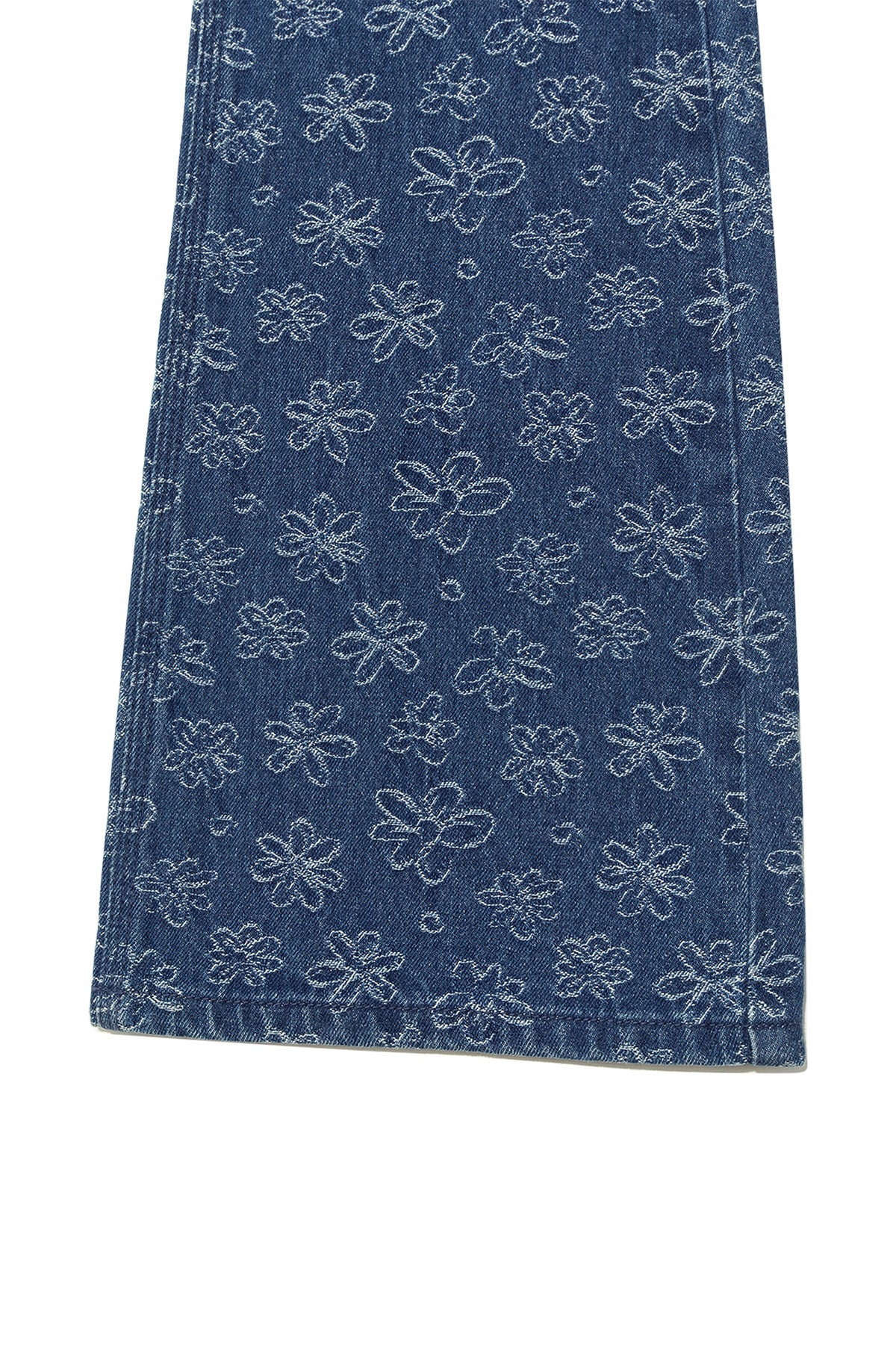 Matin Kim - Flower Pattern Flare Denim Pants (Blue) product image 5 | TRAB K-Fashion Australia