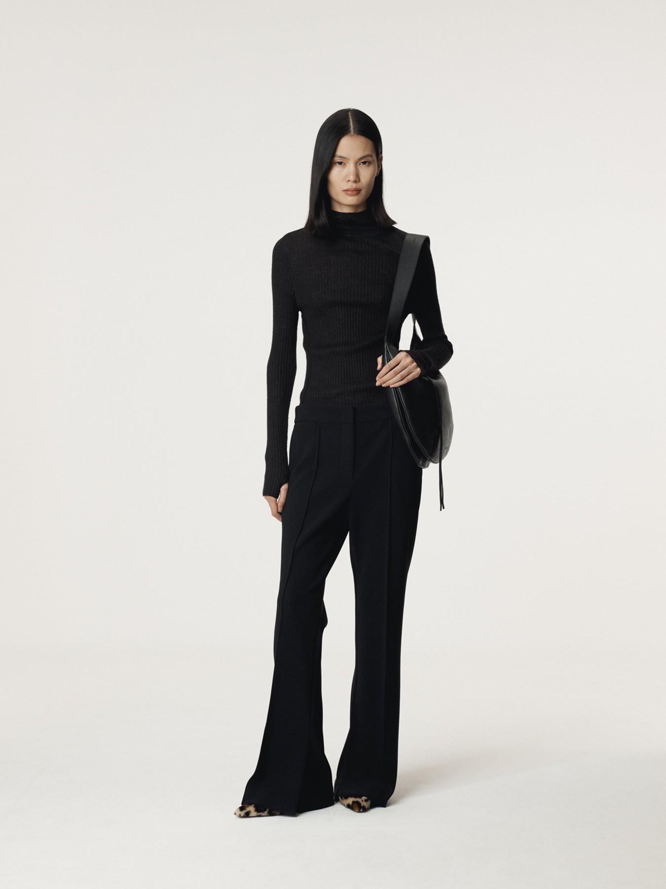 Recto - Hairy Balaclava Knit Top (Black) product image 2 | TRAB K-Fashion Australia