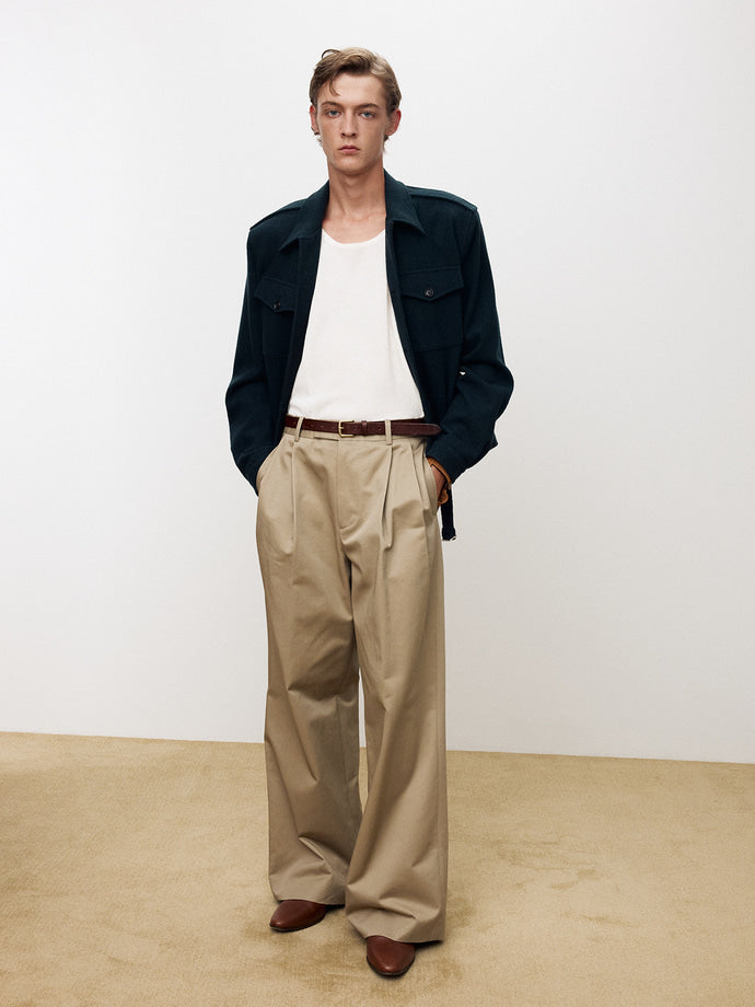 Tonywack - Wool Bouclé Officer Jacket (Navy Teal) product image 4 | TRAB K-Fashion Australia