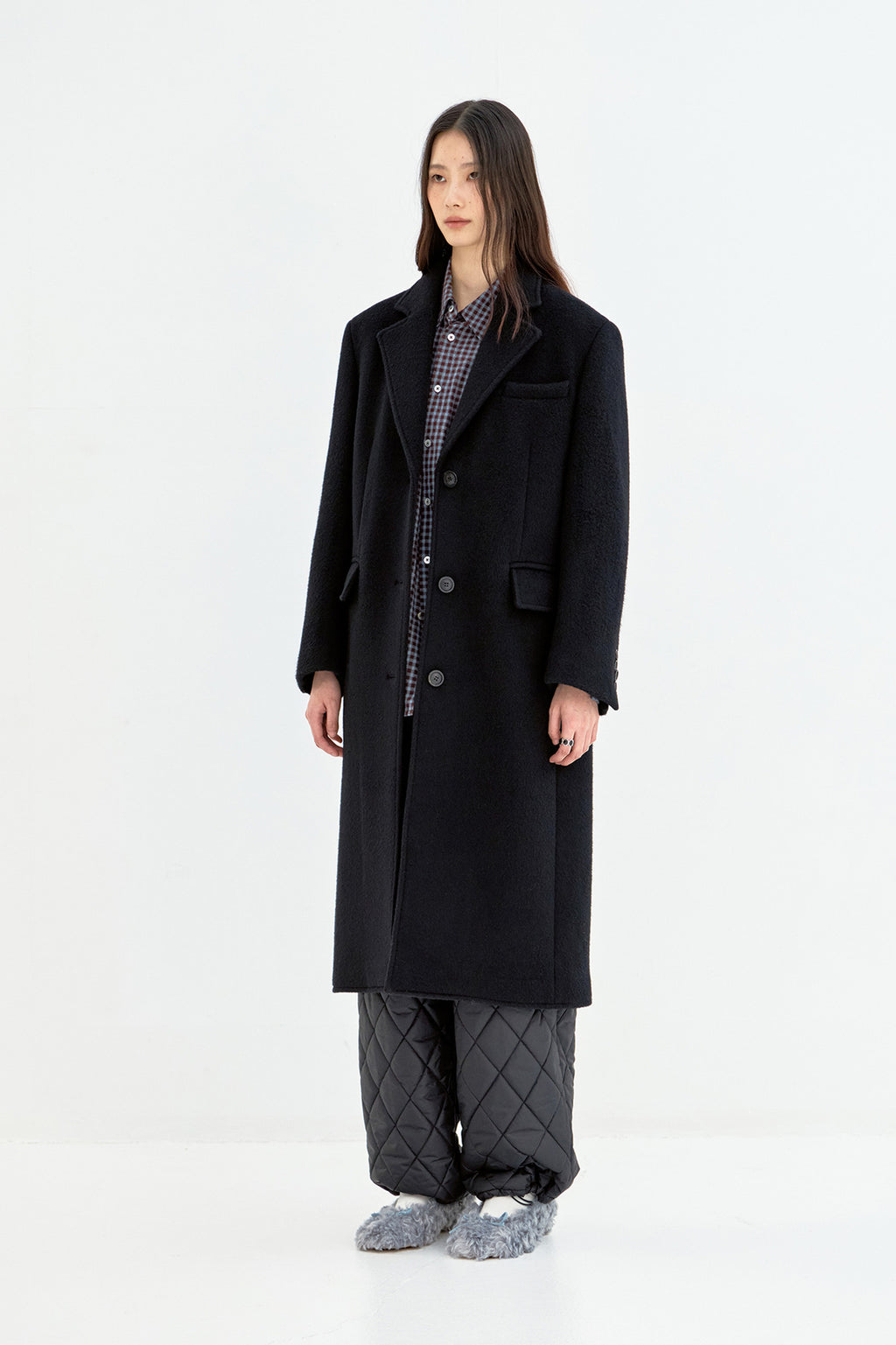 Coor - Wool Cashmere Blend Single Coat (Black) product image 3 | TRAB K-Fashion Australia