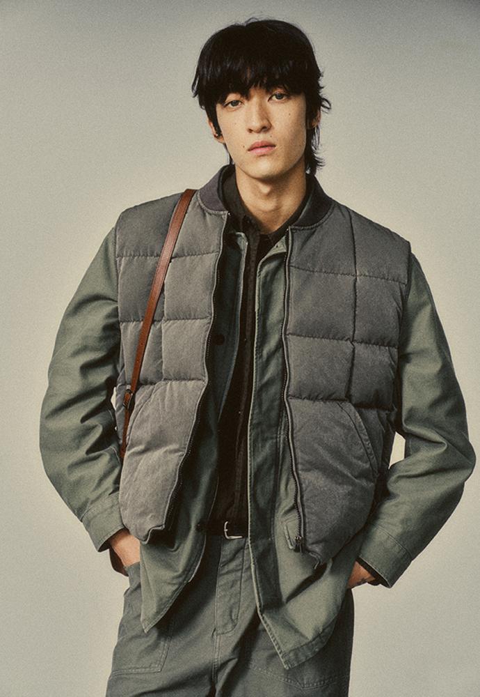 Art if acts - Garment Washed Quilted Vest (Vintage Moss) product image 6 | TRAB K-Fashion Australia