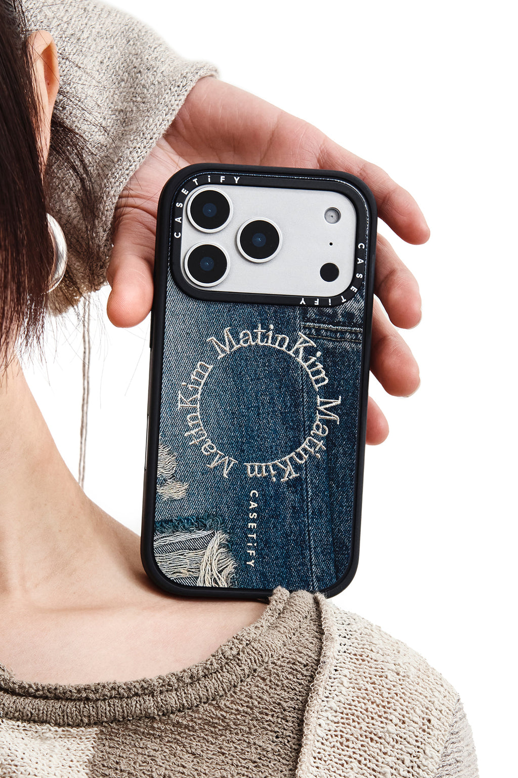 Matin Kim - Matin Kim X Casetify Denim Circle Case (Blue) product image 14 | TRAB K-Fashion Australia