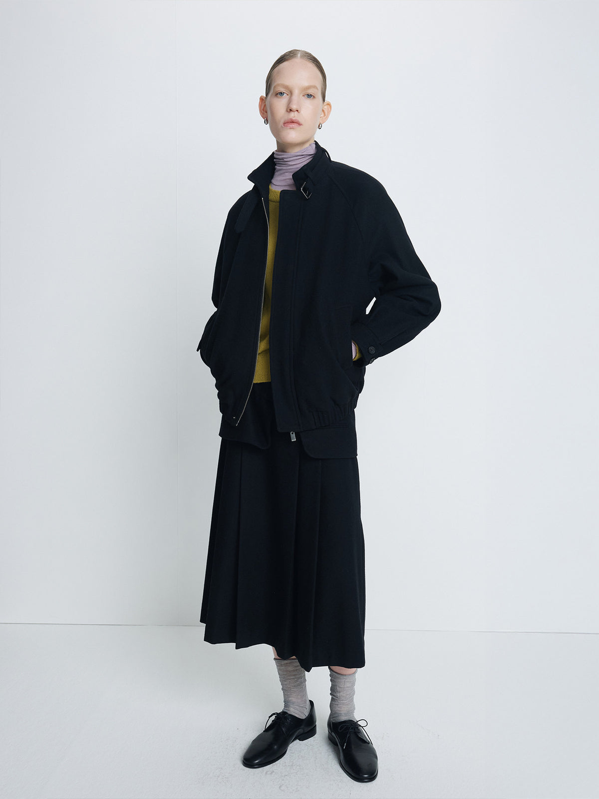 Tonywack - Wool Double-Layered Skirt (Black) product image 6 | TRAB K-Fashion Australia