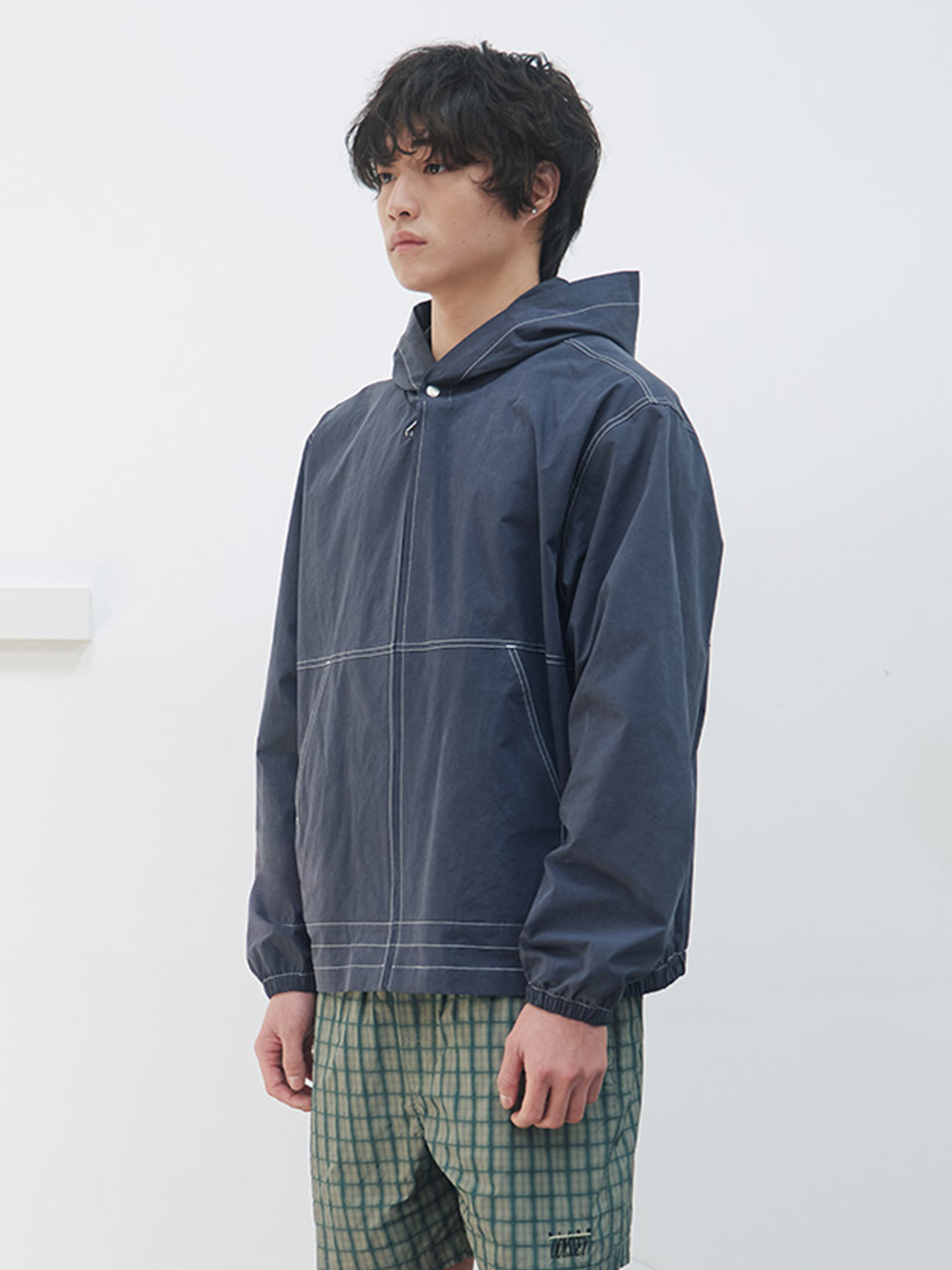 Kijun - Navajo Hooded Jacket (Navy) product image 2 | TRAB K-Fashion Australia