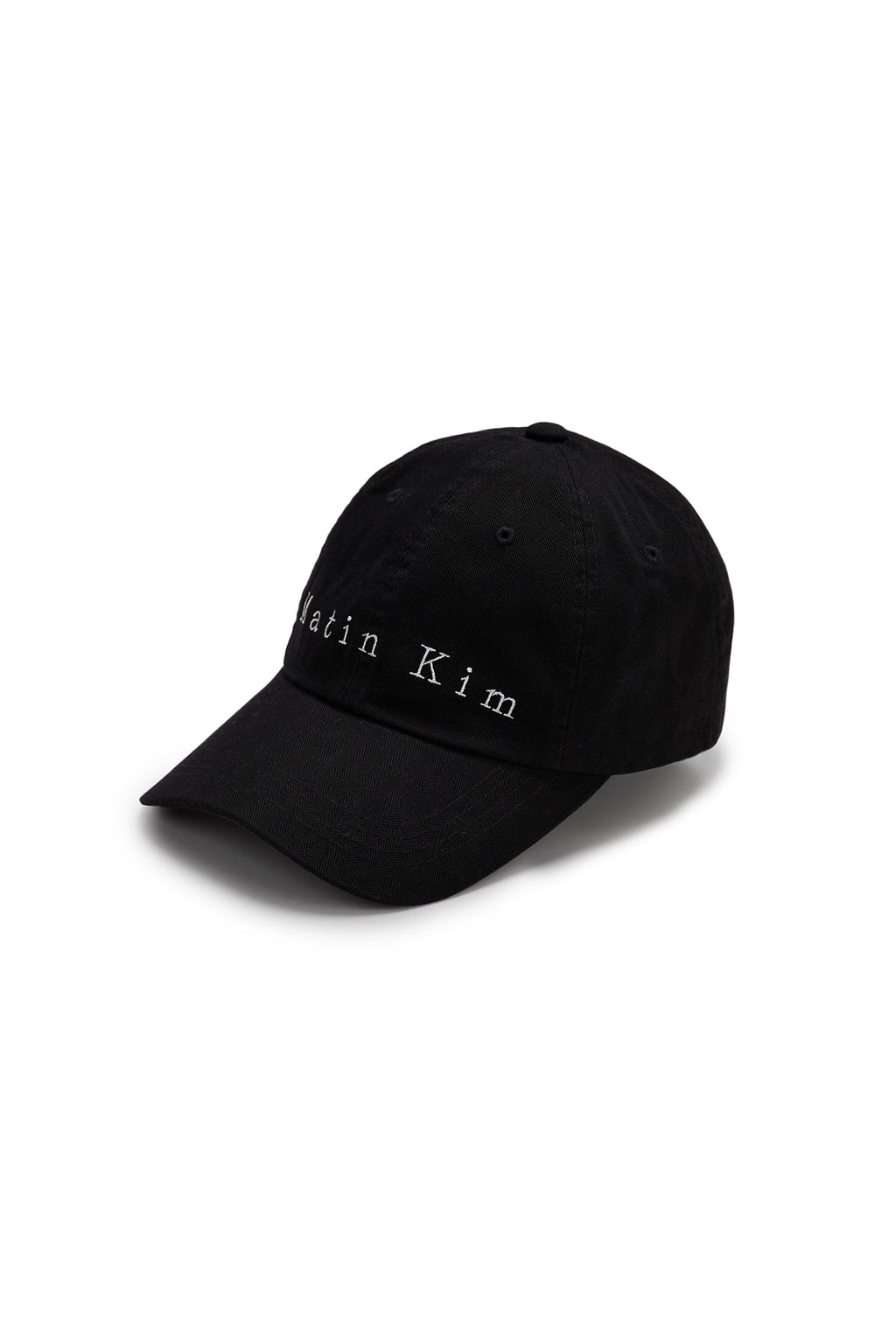 Matin Kim - Matin Herringbone Typo Ball Cap (Black) product image 5 | TRAB K-Fashion Australia