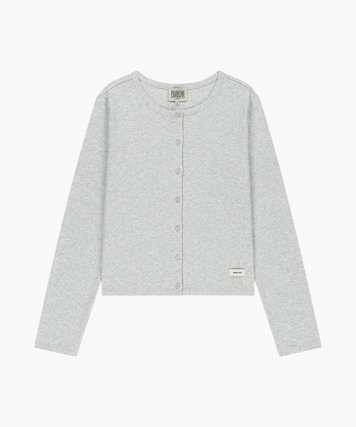 Marithe & Francois Girbaud - Basic Cotton Cardigan (Light Heather Gray) product image 5 | TRAB K-Fashion Australia