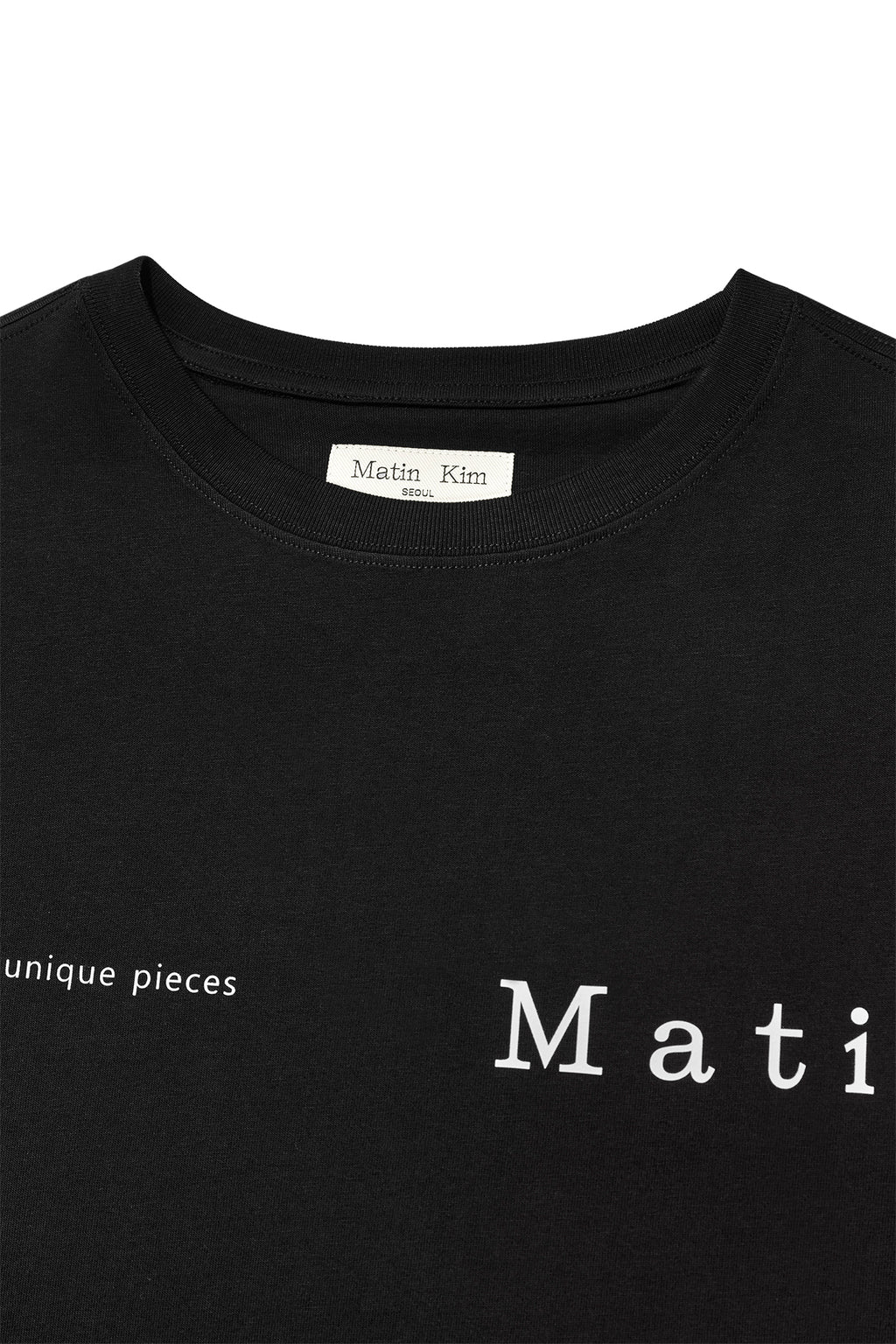 Matin Kim - Half Text Logo Top (Black) product image 4 | TRAB K-Fashion Australia