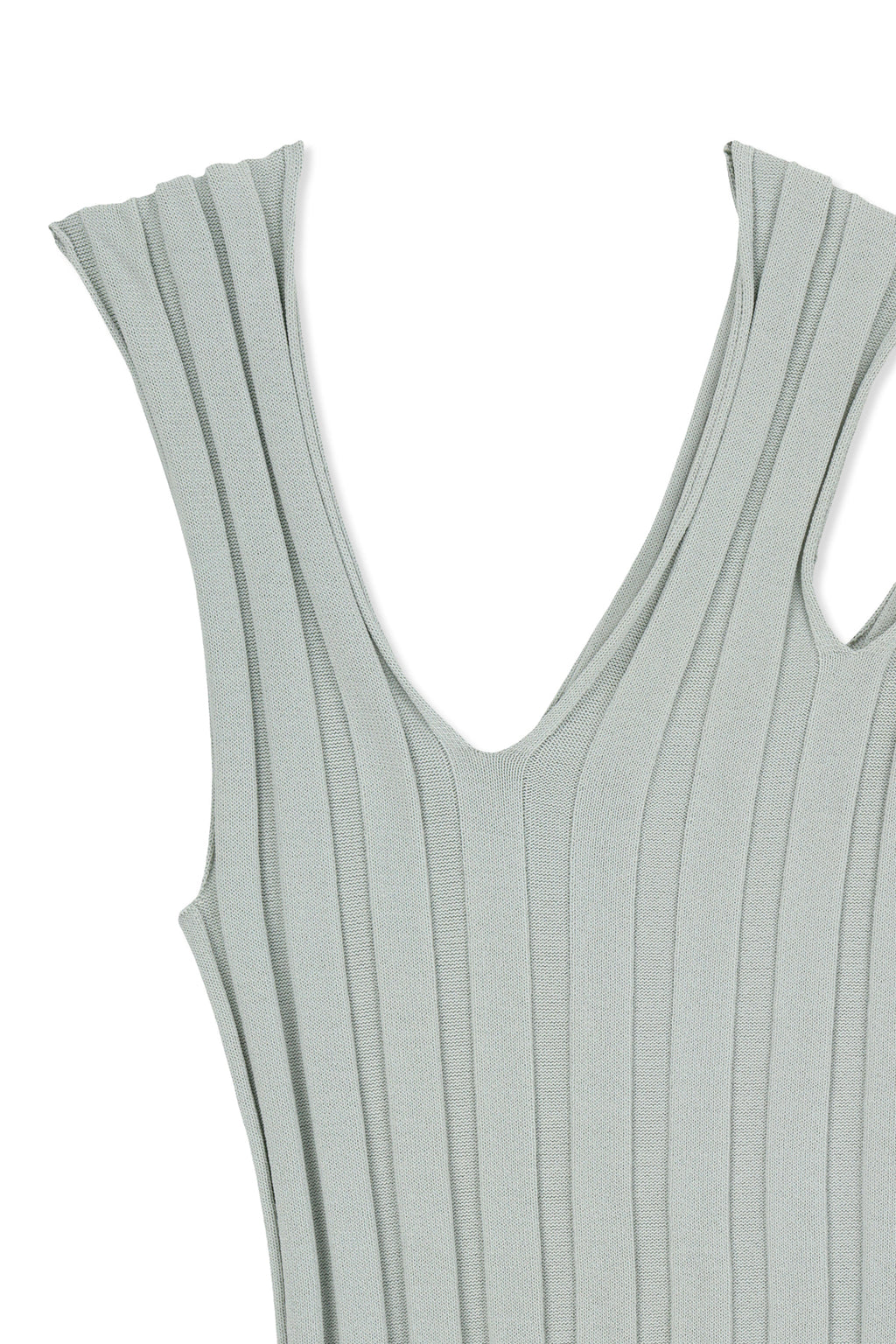 Matin Kim - Cut Out Sleeveless Knit Top (Light Grey) product image 3 | TRAB K-Fashion Australia