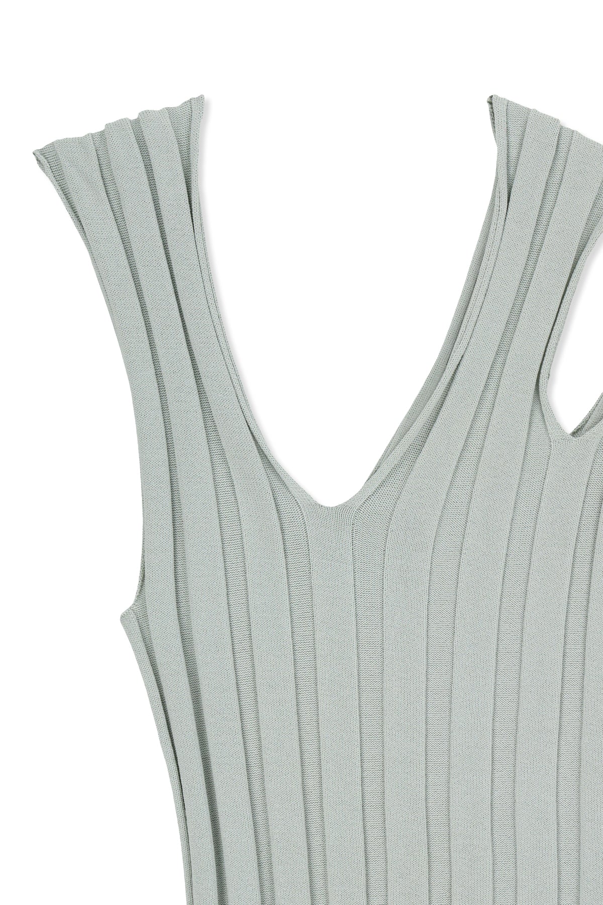 Matin Kim - Cut Out Sleeveless Knit Top (Light Grey) product image 3 | TRAB K-Fashion Australia