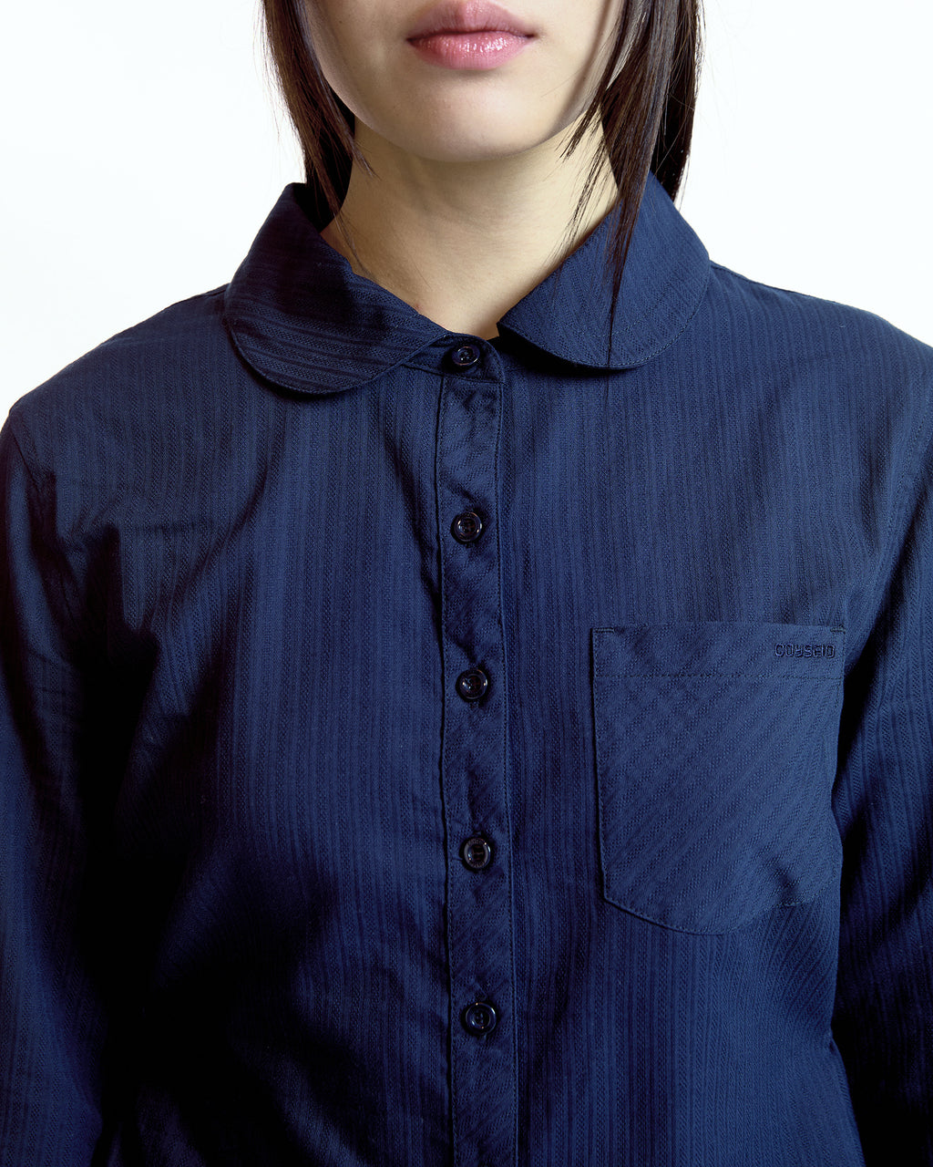 Coyseio - Round Collar Capri Shirt (Navy) product image 2 | TRAB K-Fashion Australia