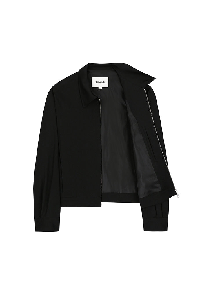 Tonywack - Wool Side Buckle Pleated Short Jacket (Black) product image 6 | TRAB K-Fashion Australia