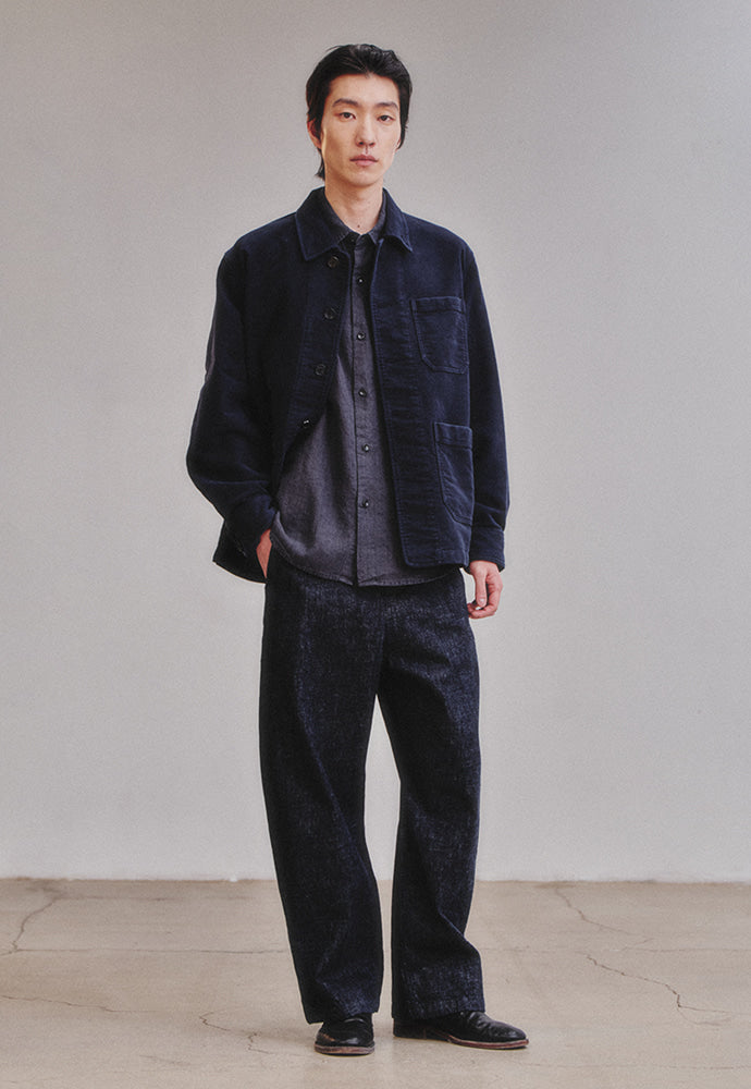Art if acts - Washed Moleskin French Work Jacket (Vintage Navy) product image 2 | TRAB K-Fashion Australia