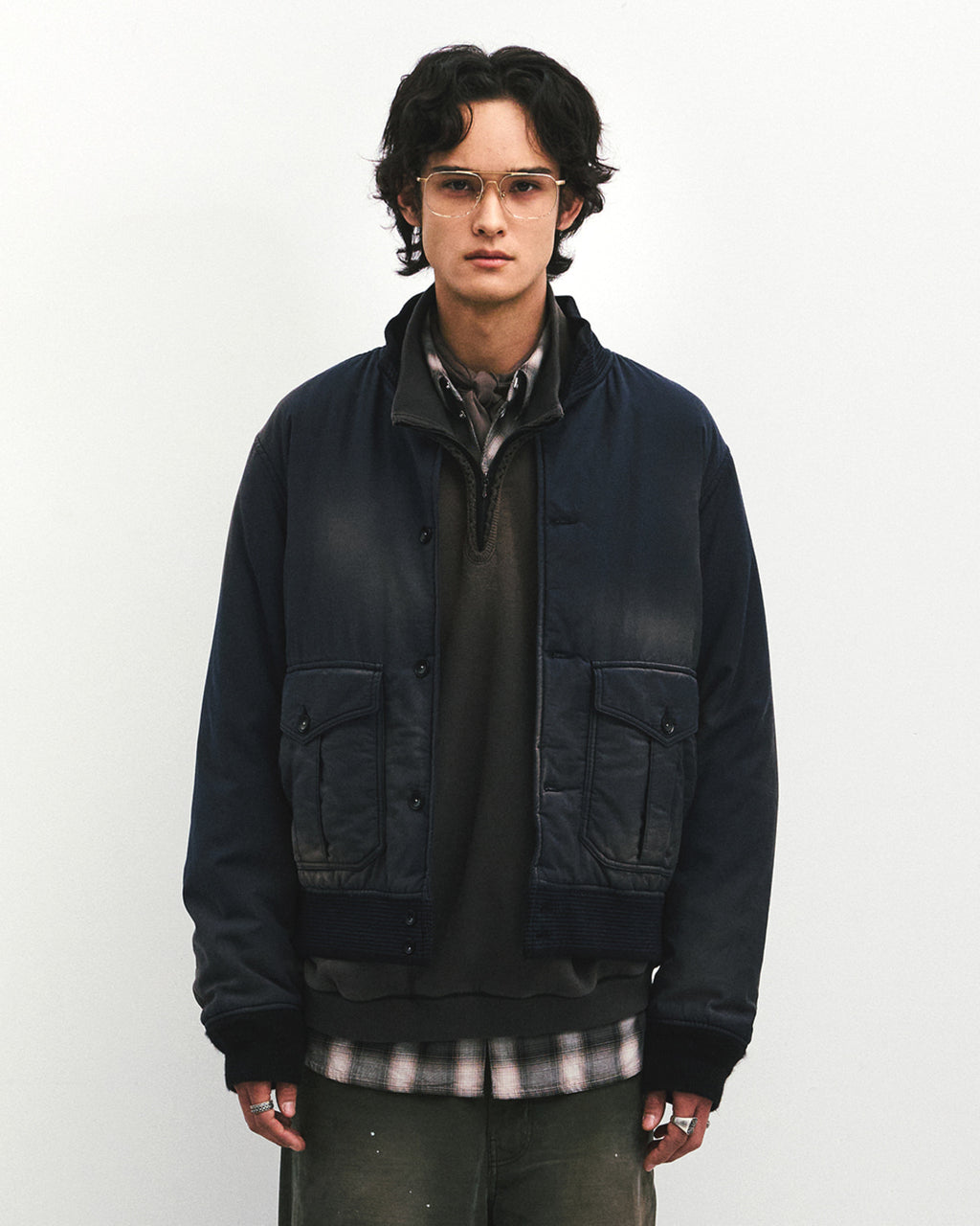 Eastlogue - Tender Blouson Jacket (Fading Navy) product image 2 | TRAB K-Fashion Australia