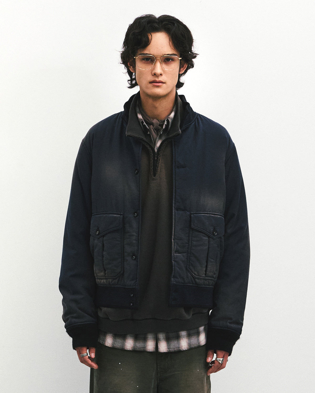 Eastlogue - Tender Blouson Jacket (Fading Navy) product image 2 | TRAB K-Fashion Australia