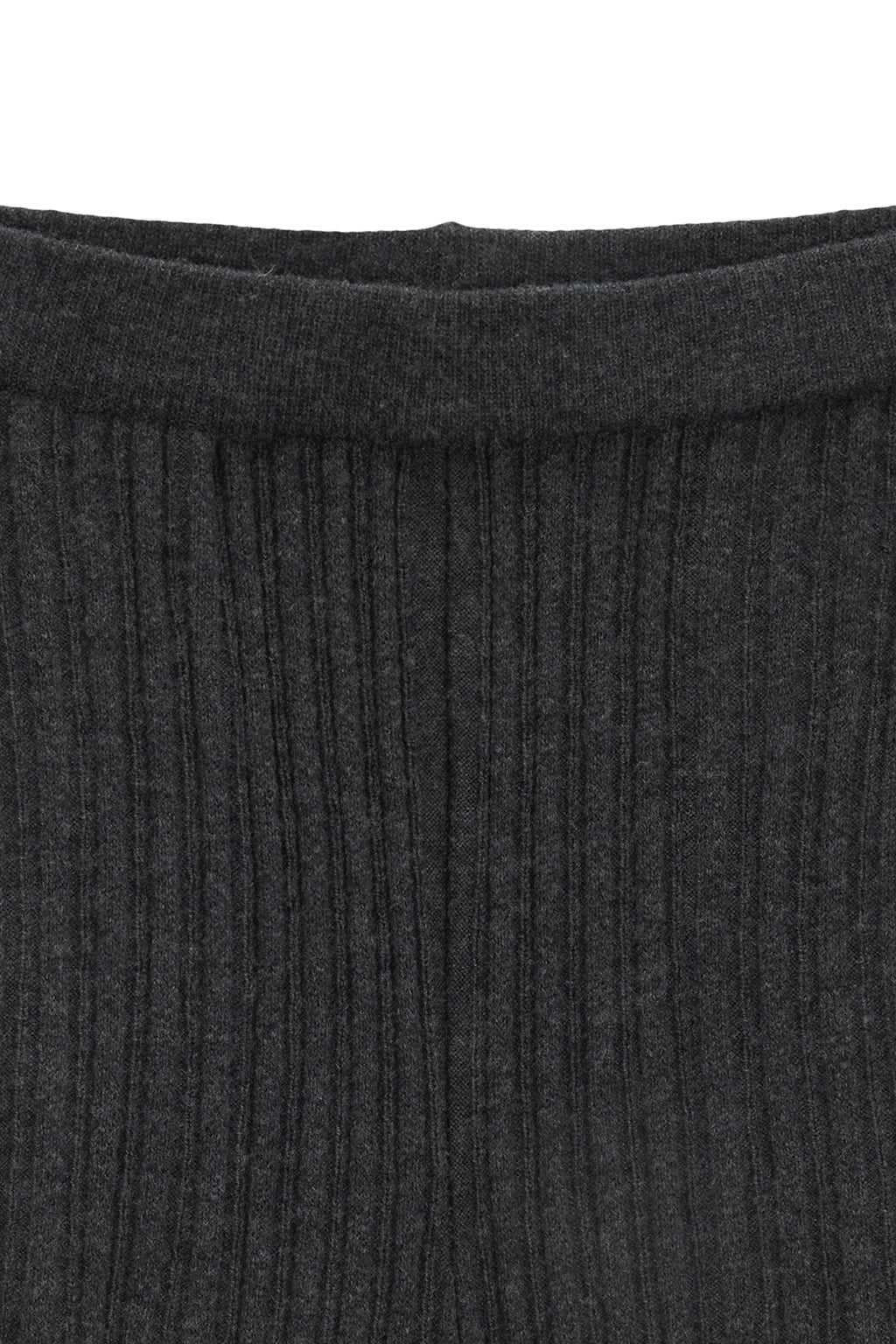 Matin Kim - Layered Knit Boots Cut Pants (Charcoal) product image 3 | TRAB K-Fashion Australia