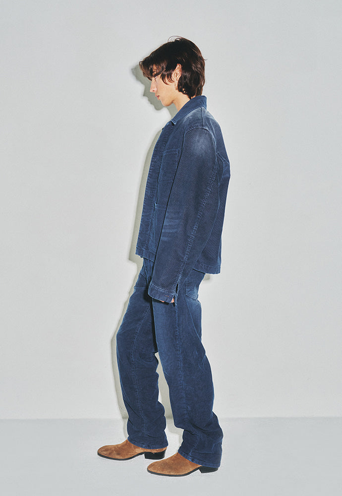 Tonywack - Indigo Garment-Dyed Corduroy Work Jacket (Faded Indigo) product image 2 | TRAB K-Fashion Australia
