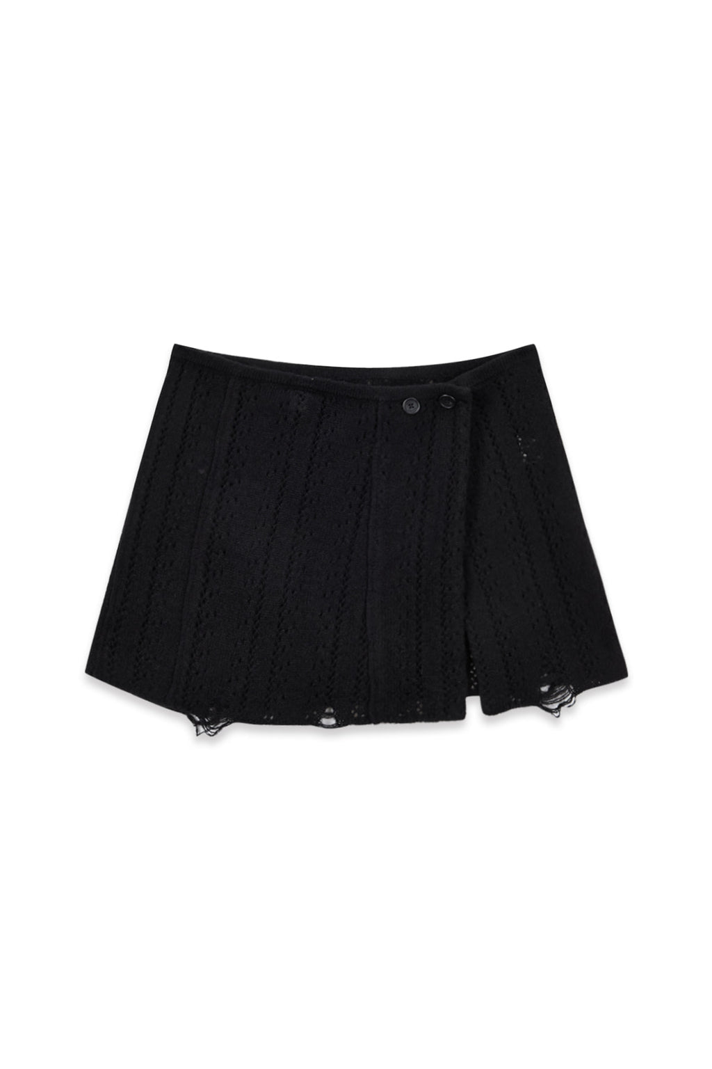 Matin Kim - Punching Wrap Mini Skirt (Black) product image 2 | TRAB K-Fashion Australia