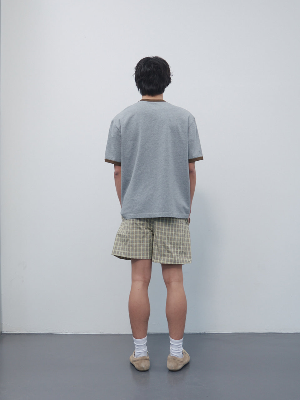 Kijun - Check Shorts (Beige) product image 5 | TRAB K-Fashion Australia
