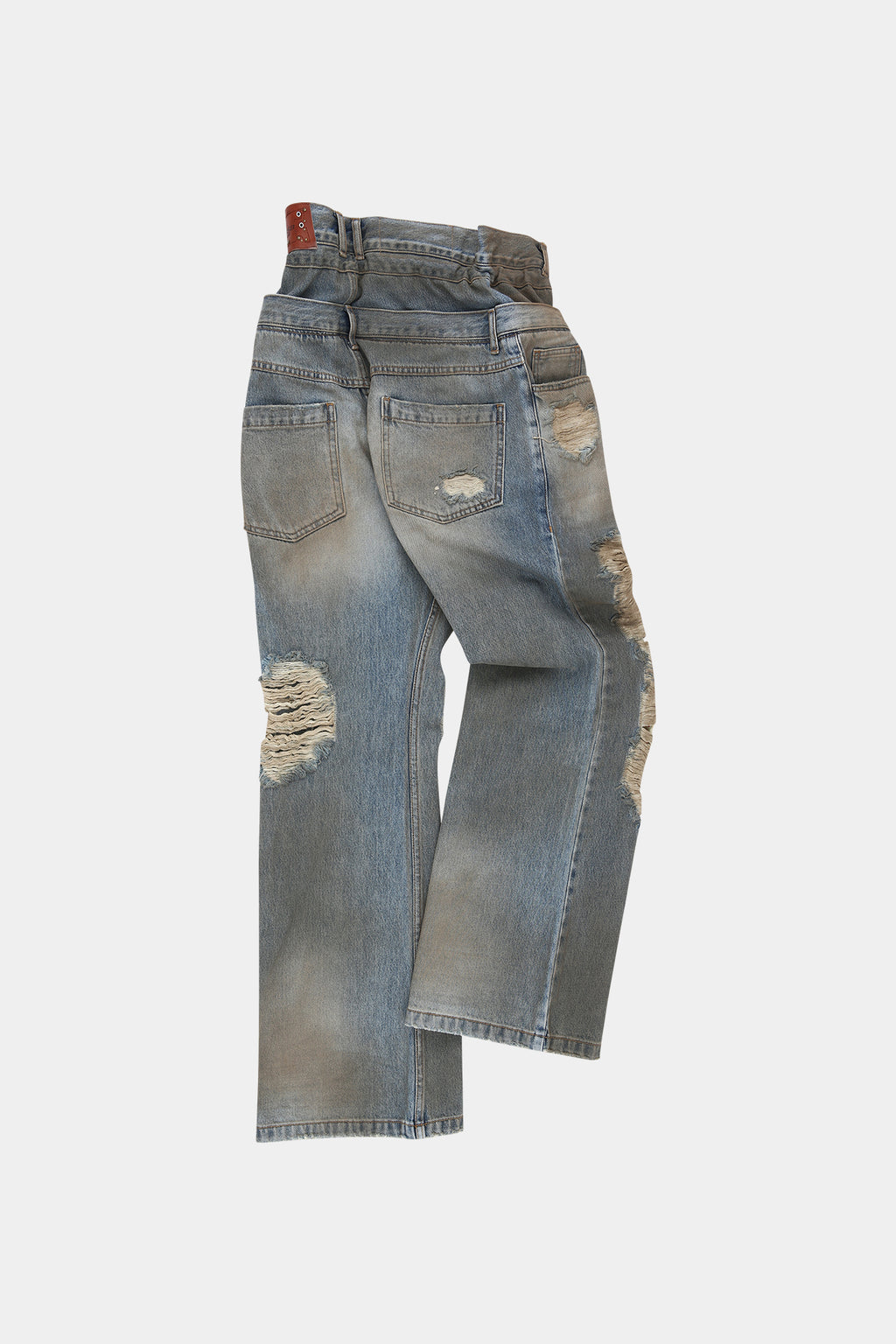 Andersson Bell - Vintage Spray Double Waist Jeans (Dusty Blue) product image 10 | TRAB K-Fashion Australia