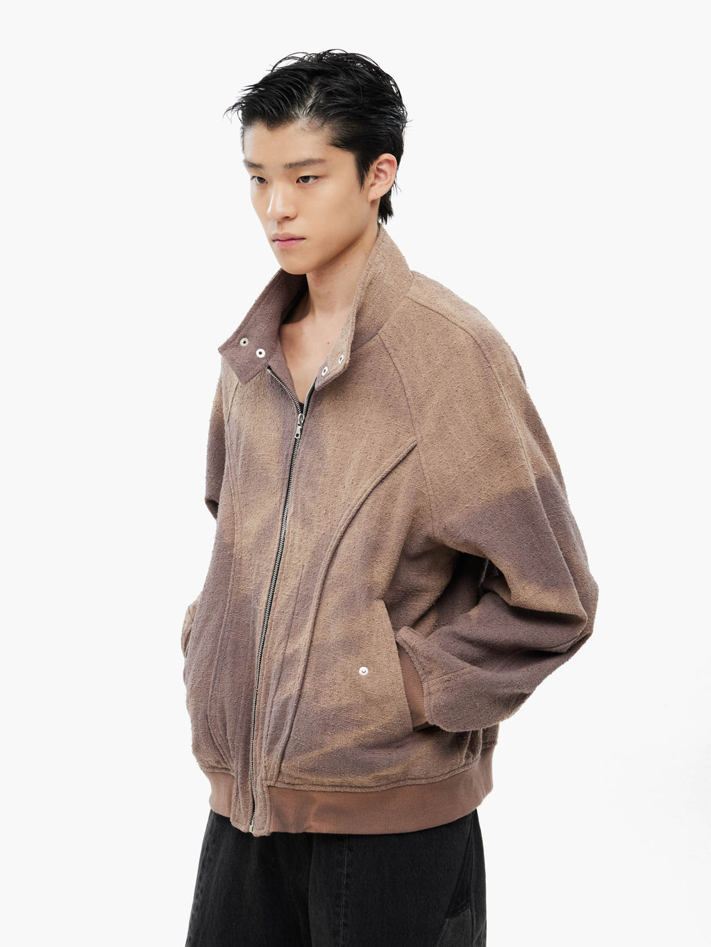 Jiyong Kim - Sun-Bleached High Neck Blouson (Brown) product image 2 | TRAB K-Fashion Australia