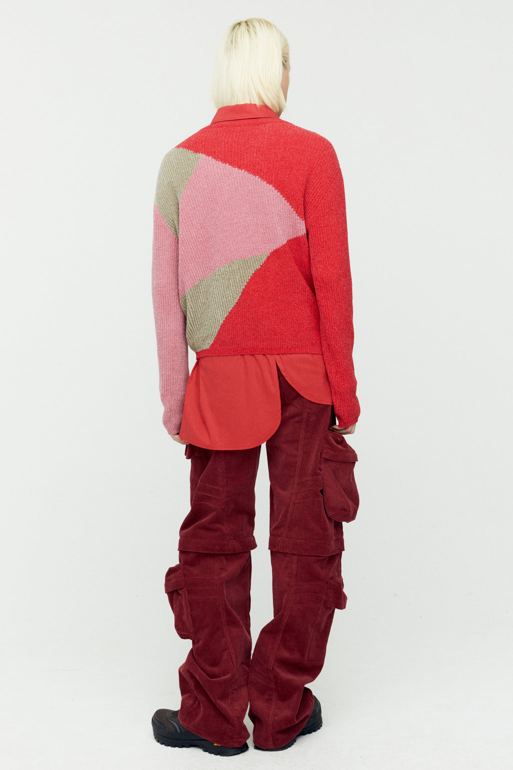 Andersson Bell - Fite Crew-Neck Sweater (Red/Pink) product image 3 | TRAB K-Fashion Australia