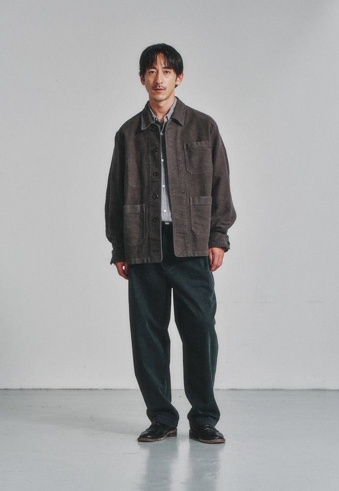 Art if acts - Washed Moleskin French Work Jacket (Stone) product image 1 | TRAB K-Fashion Australia