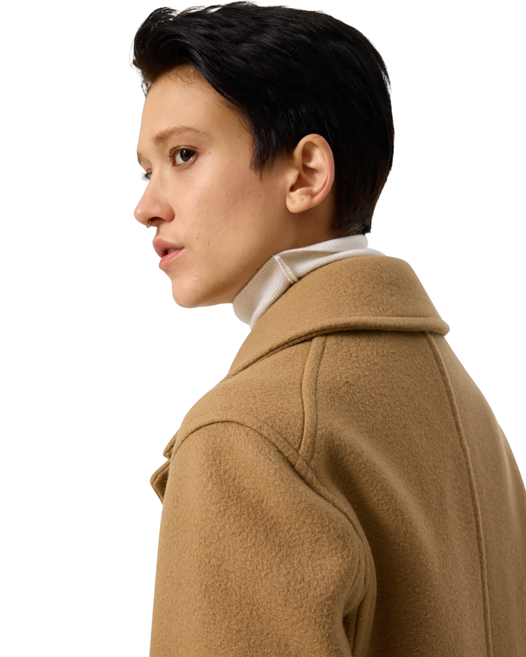 Kimhe Kim - Classic Pea Coat (Beige) product image 13 | TRAB K-Fashion Australia