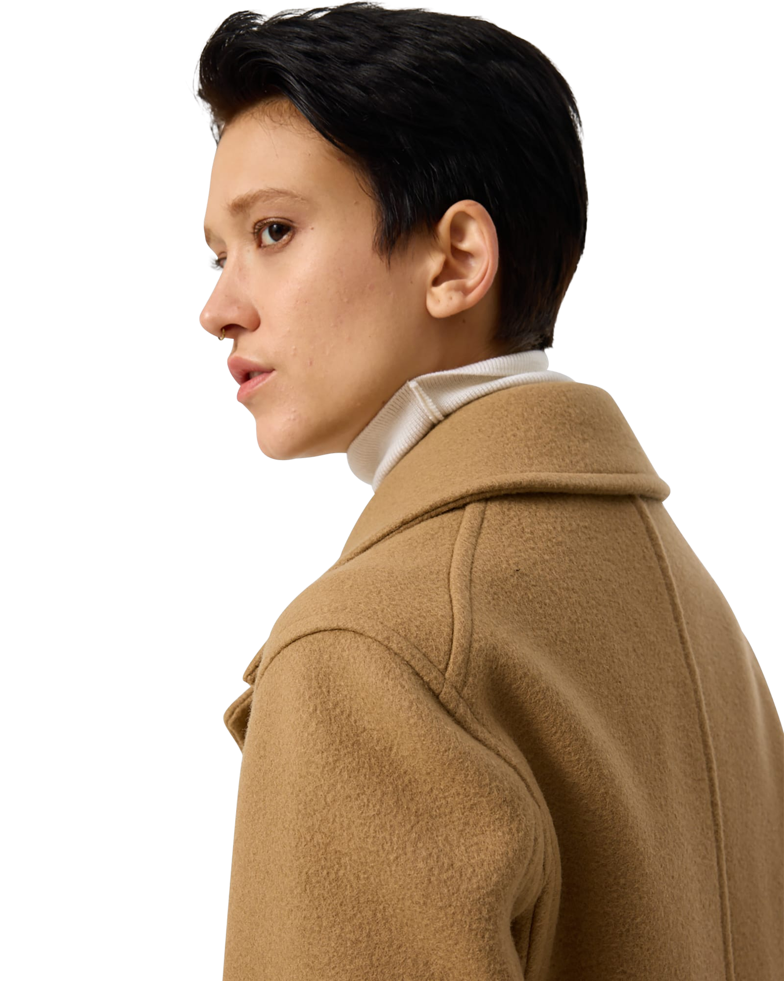 Kimhe Kim - Classic Pea Coat (Beige) product image 13 | TRAB K-Fashion Australia