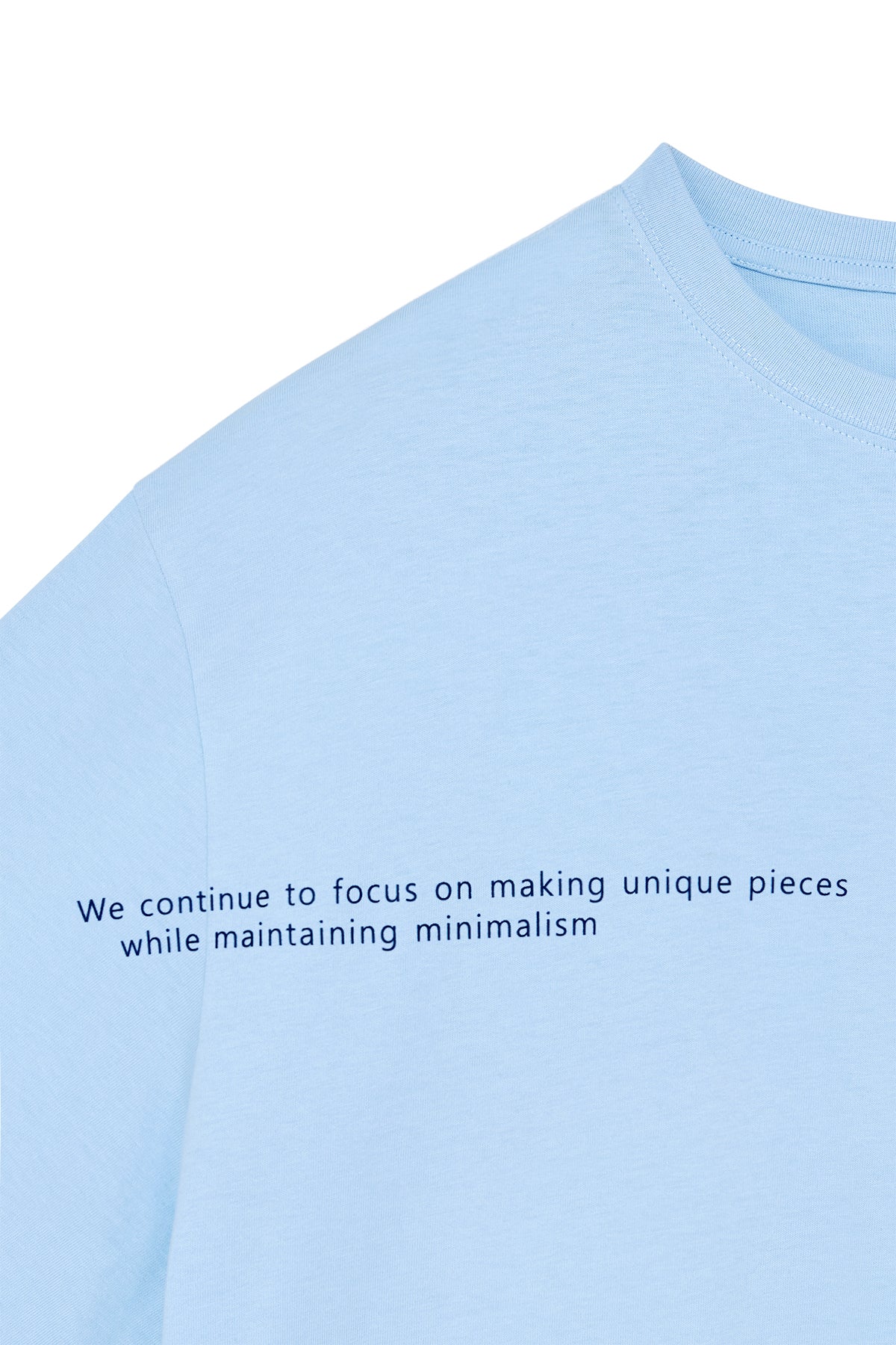 Matin Kim - Half Text Logo Top (Sky) product image 3 | TRAB K-Fashion Australia