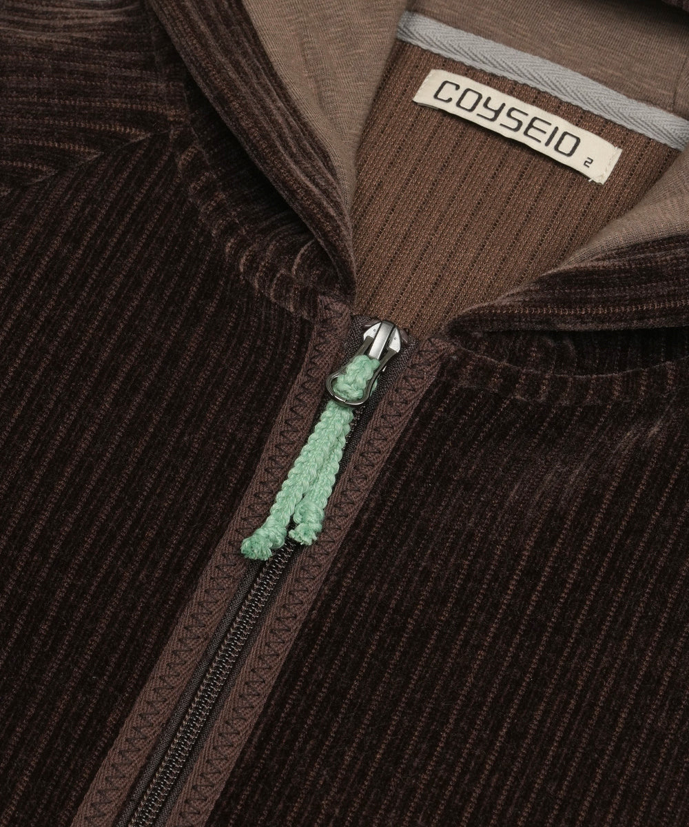 Coyseio - Velour Zip-Up Hoodie (Brown) product image 12 | TRAB K-Fashion Australia