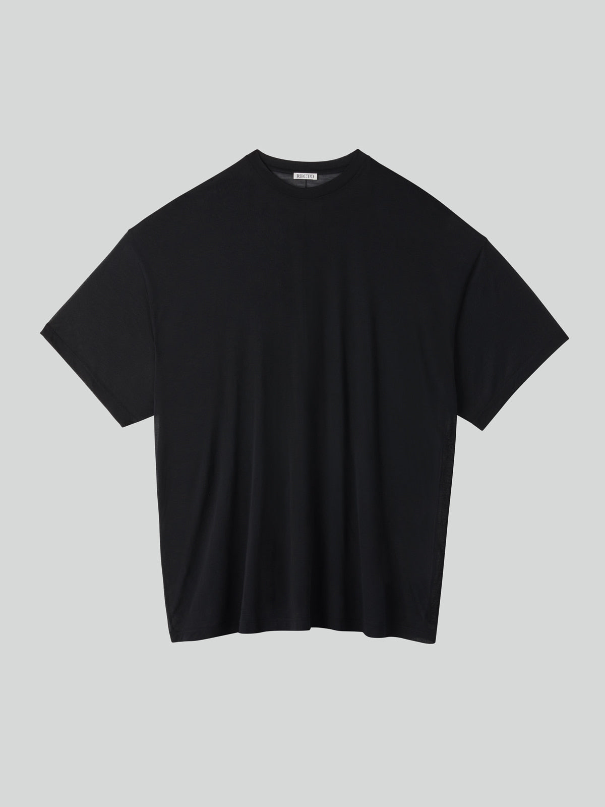 Recto - Oversized Sheer T-Shirt (Black) product image 4 | TRAB K-Fashion Australia