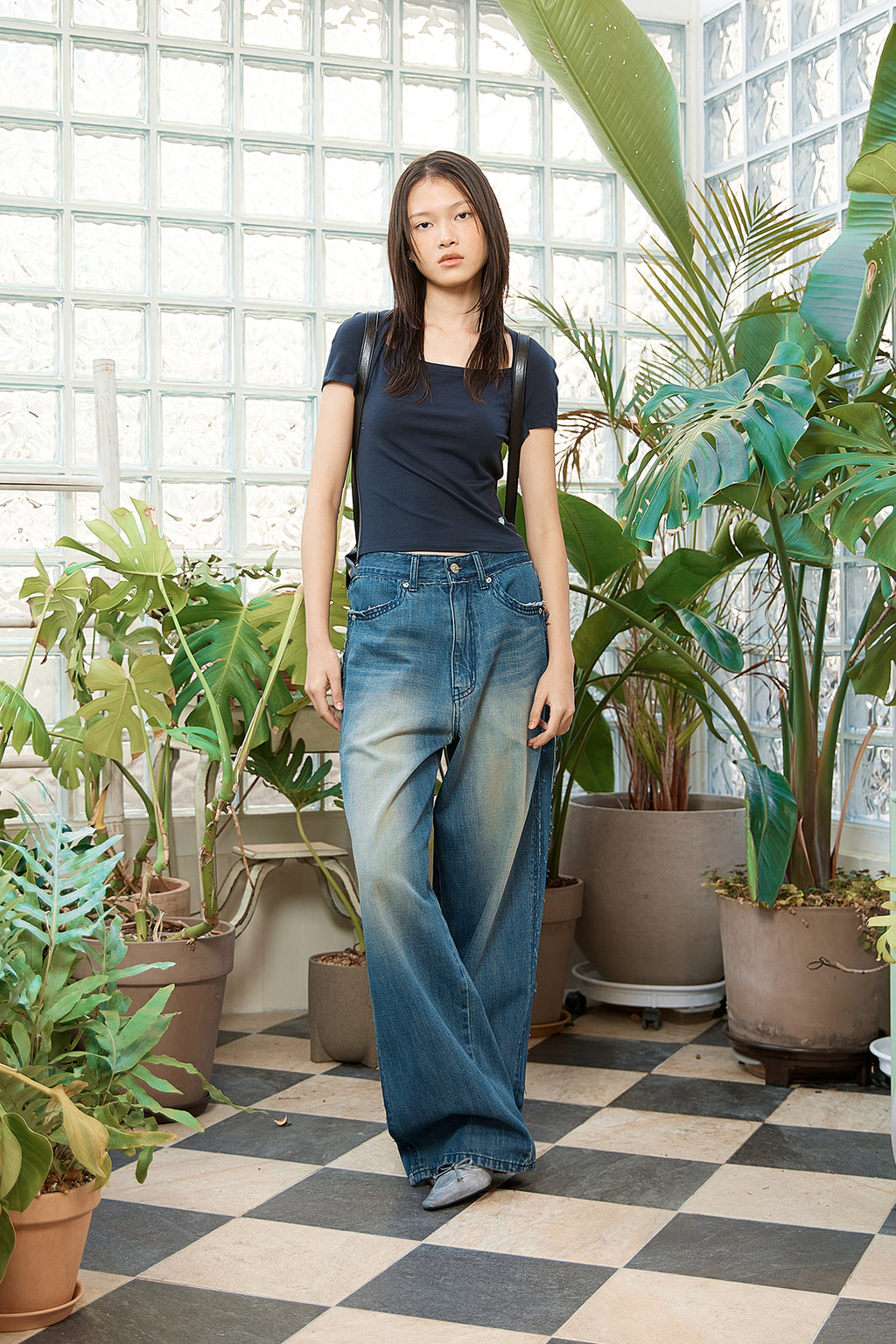 Matin Kim - Raglan Bolero Slim Top (Dark Navy) product image 9 | TRAB K-Fashion Australia