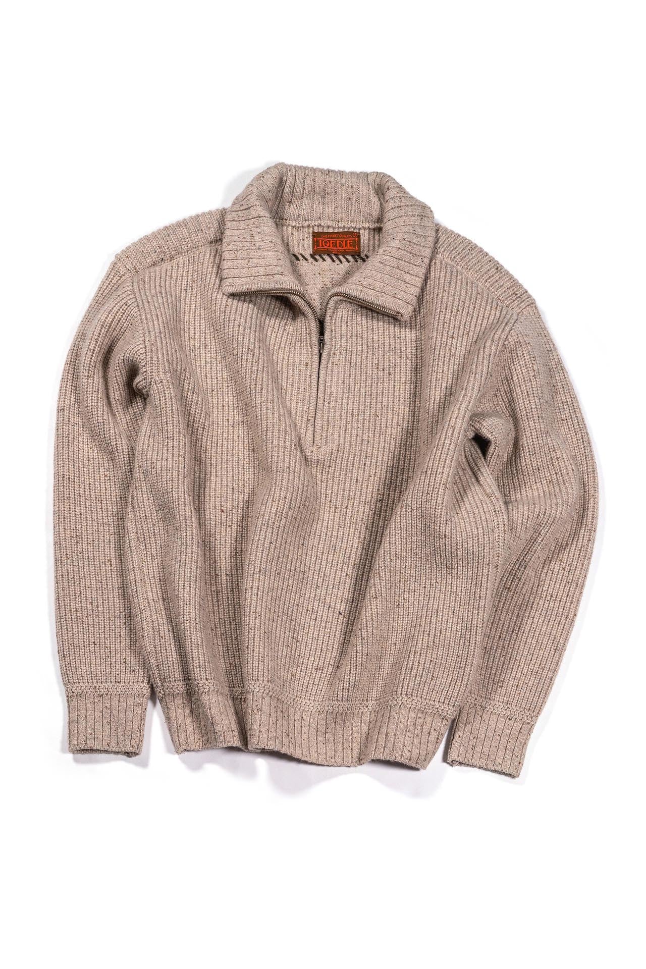 Ioedle - Building Forest Wool Blend Half Zip-Up Knit Pullover (Beige) product image 1 | TRAB K-Fashion Australia